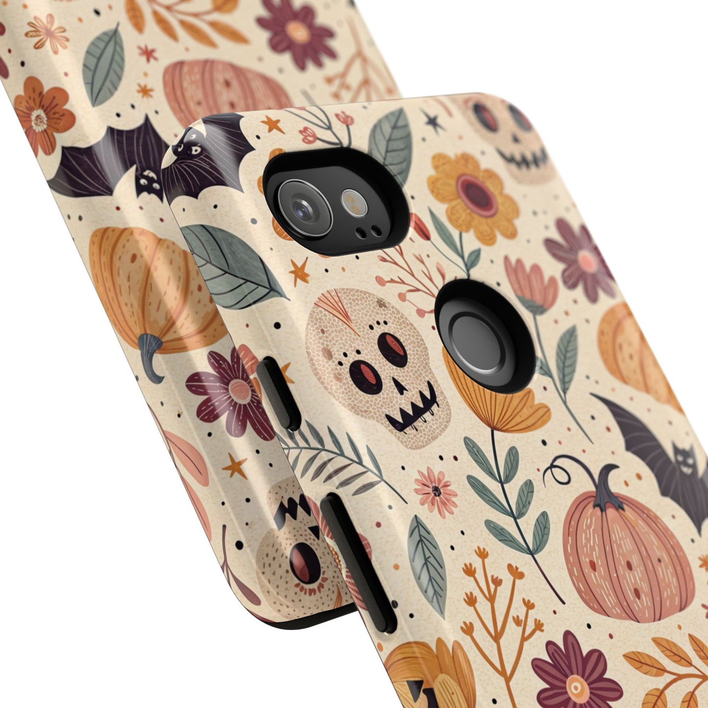 Halloween Skulls & Pumpkins Floral Google Pixel Case