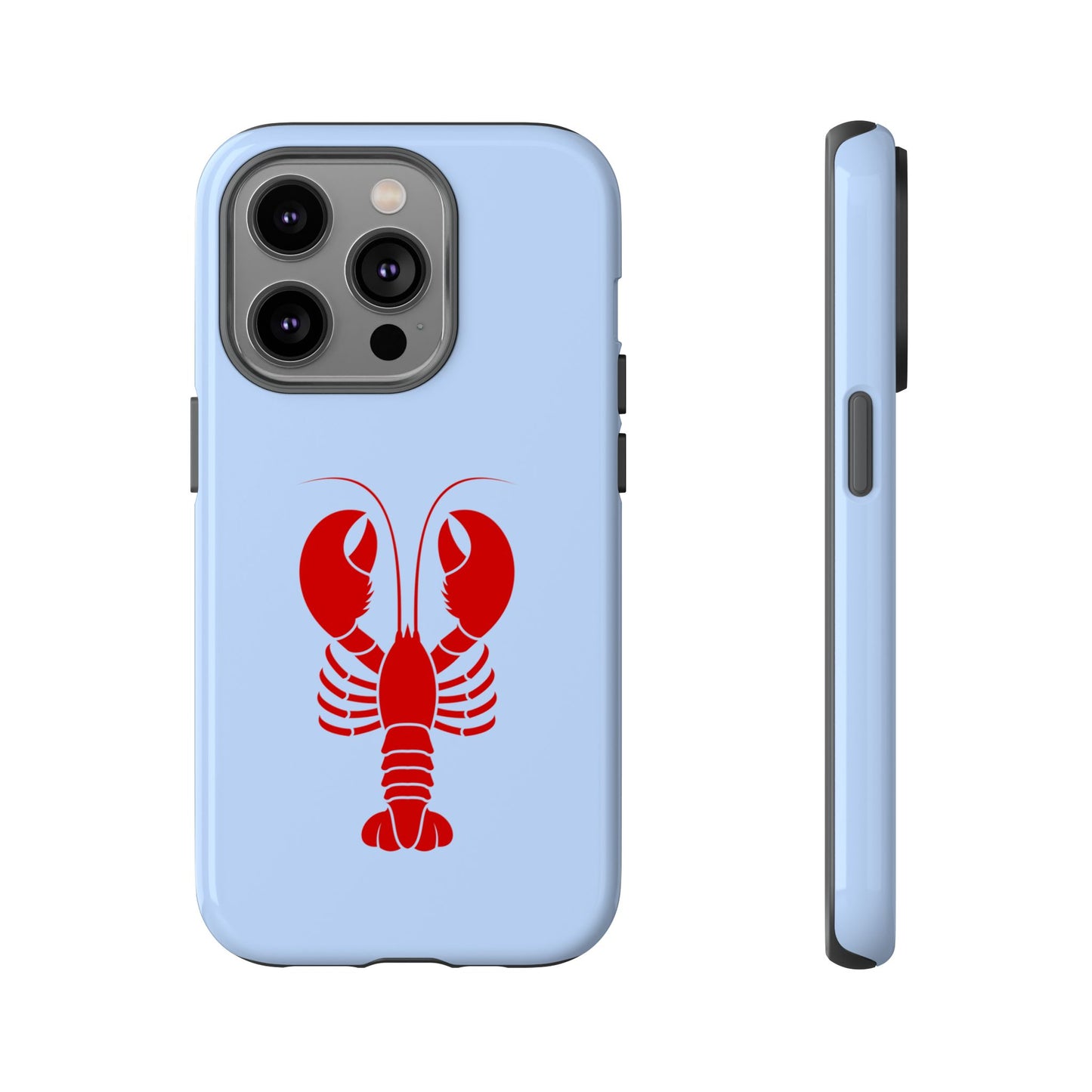 Red Lobster on Sky Blue iPhone Case