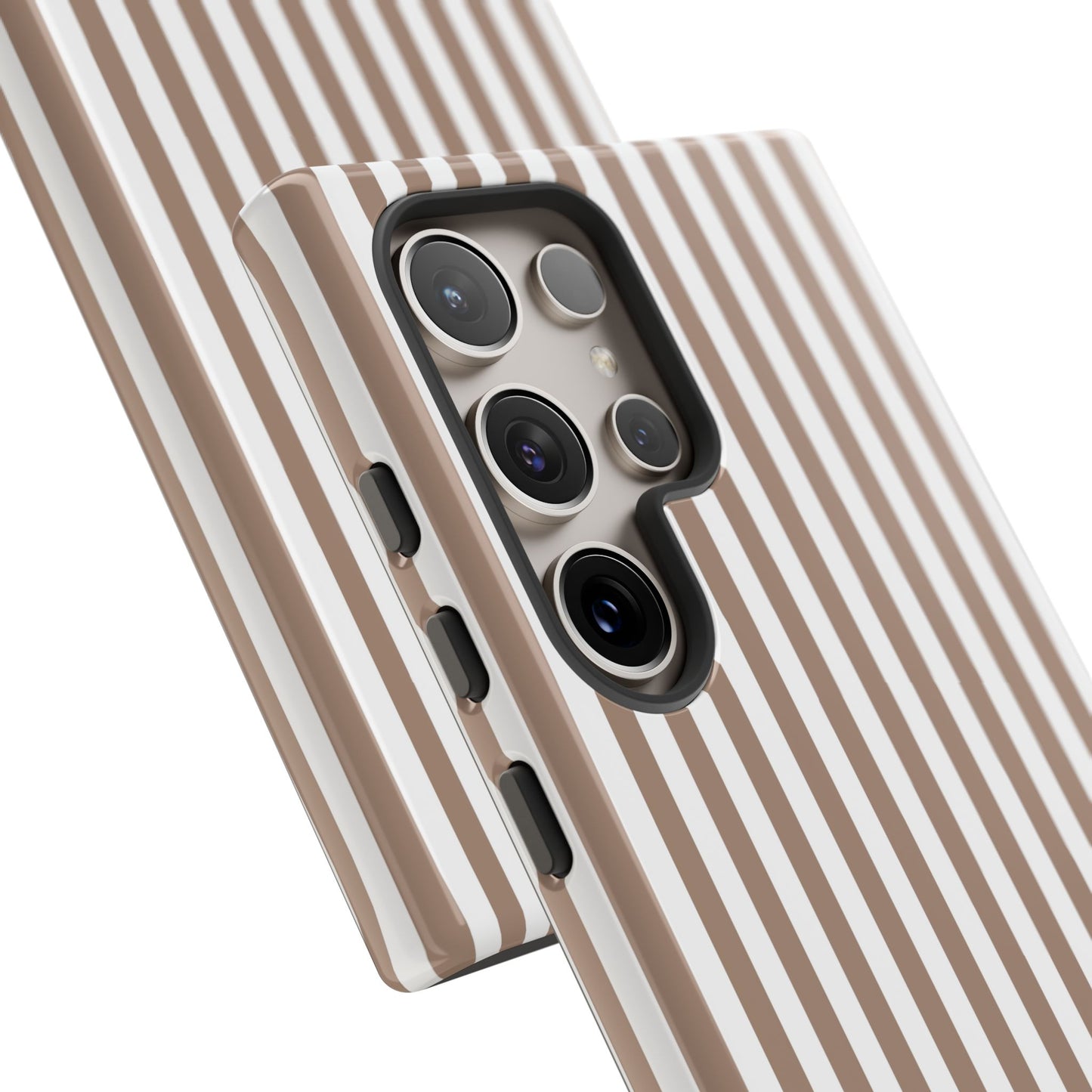 Beige & White Stripe Samsung Case