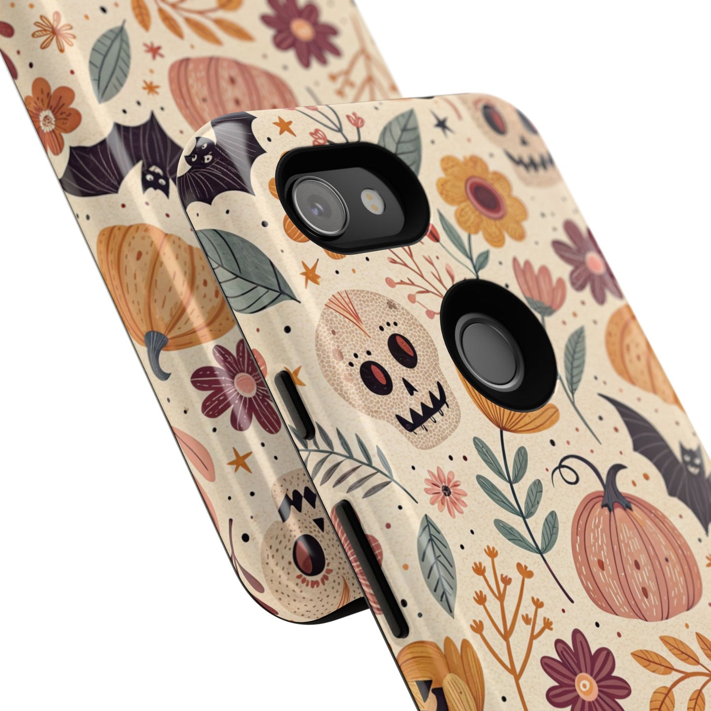 Halloween Skulls & Pumpkins Floral Google Pixel Case