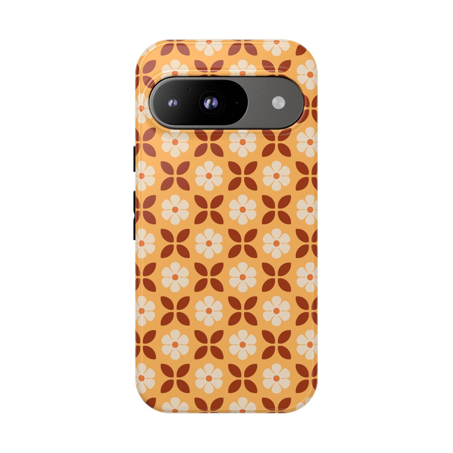 Retro Orange Flower Power Google Pixel Case
