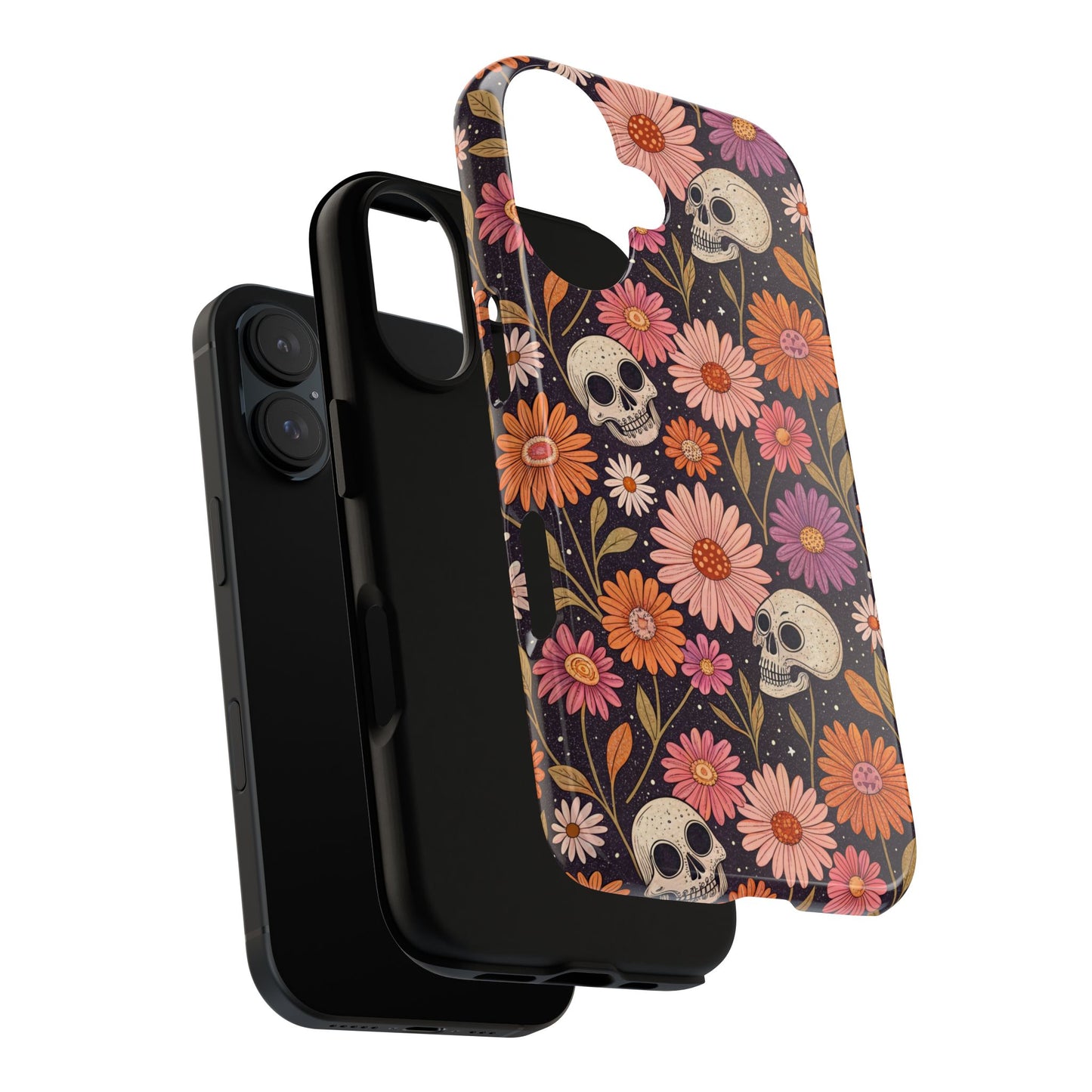 Skulls & Fall Florals iPhone Case