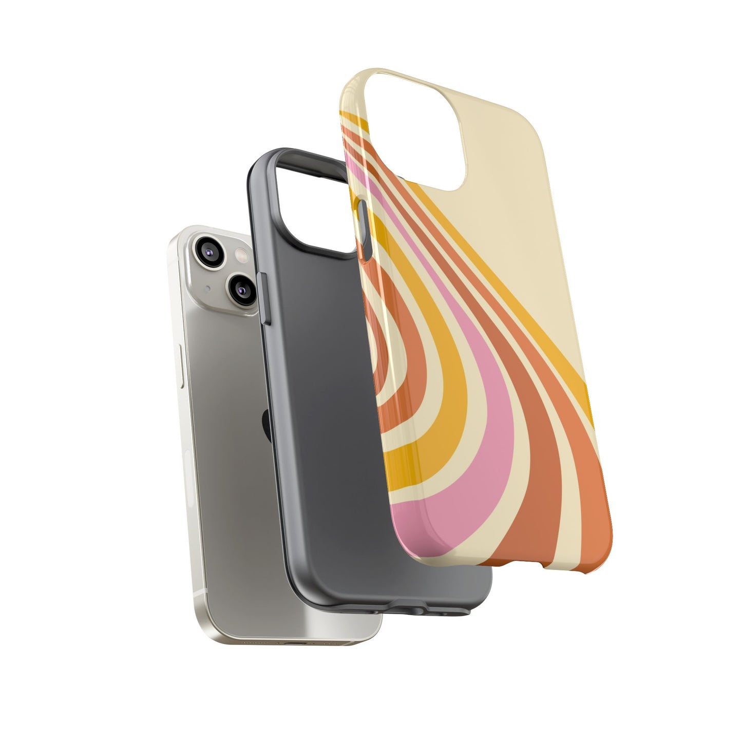 Retro Wave Swirl iPhone Case