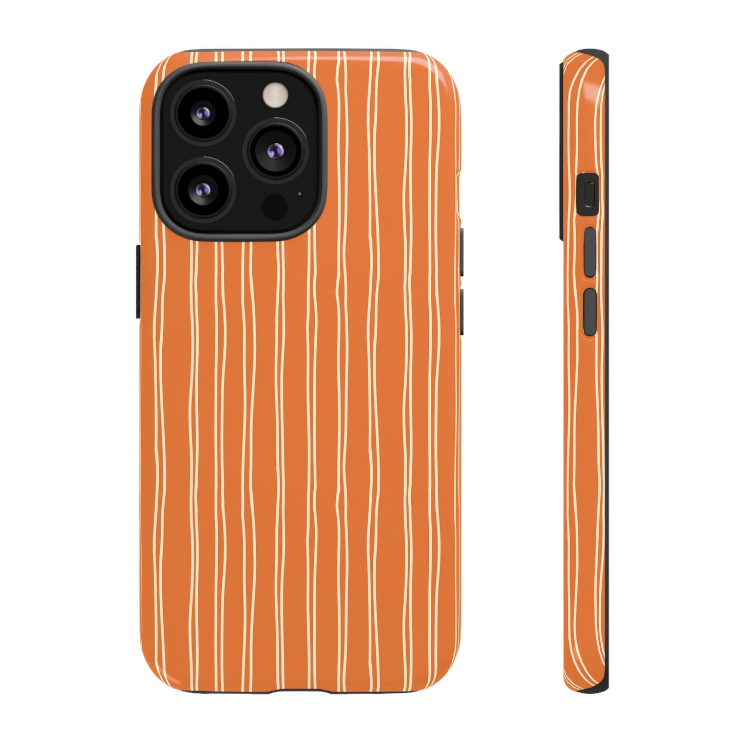 Orange Vertical Stripe iPhone Case