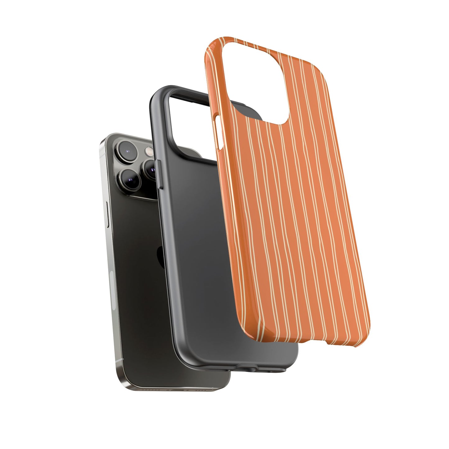 Orange Vertical Stripe iPhone Case