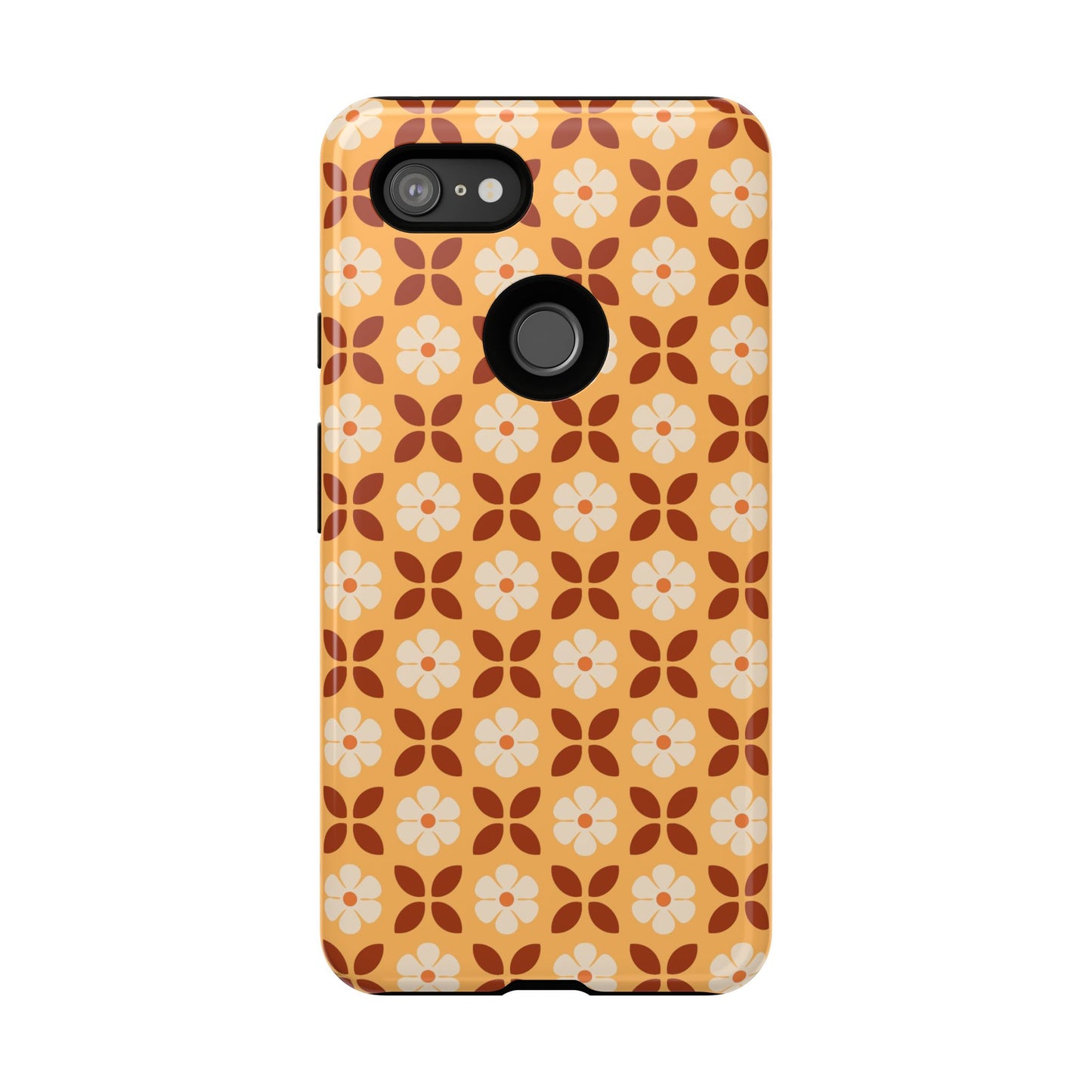 Retro Orange Flower Power Google Pixel Case