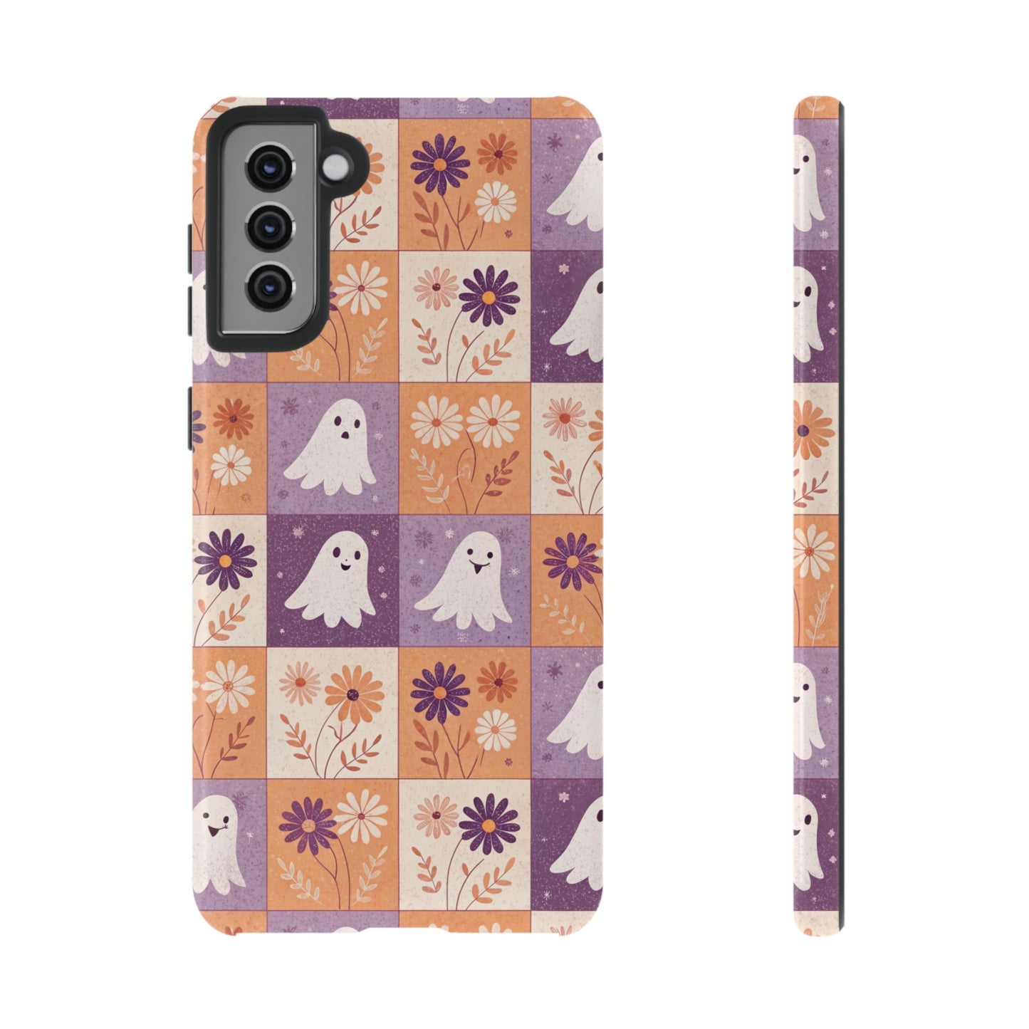 Ghost Floral Checkerboard Samsung Case