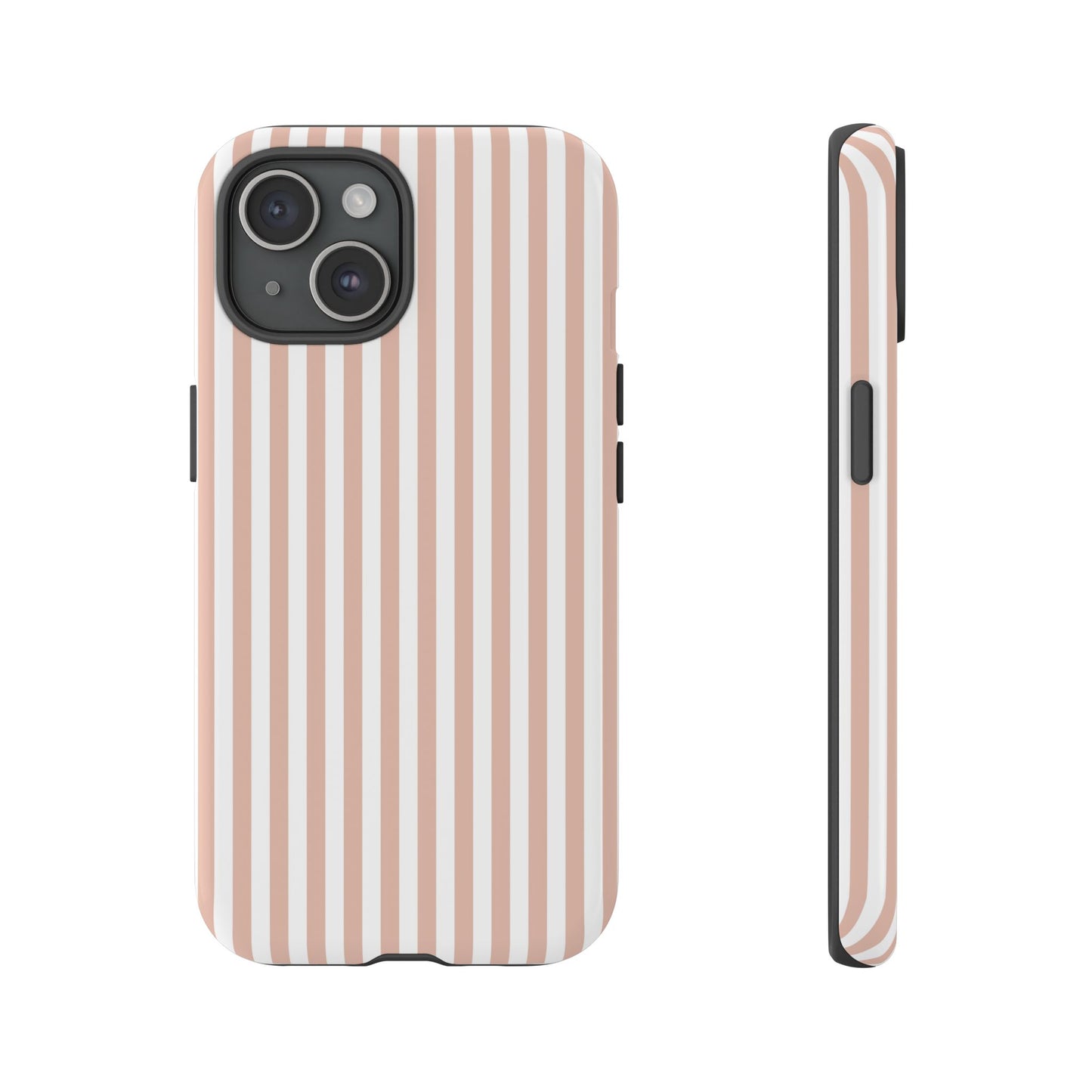Blush & White Stripe iPhone Case