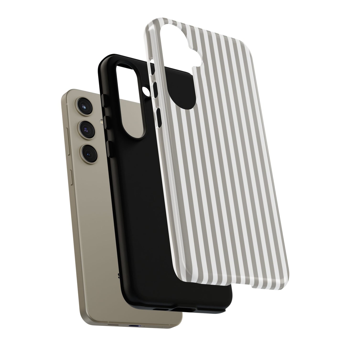 Gray & White Stripe Samsung Case