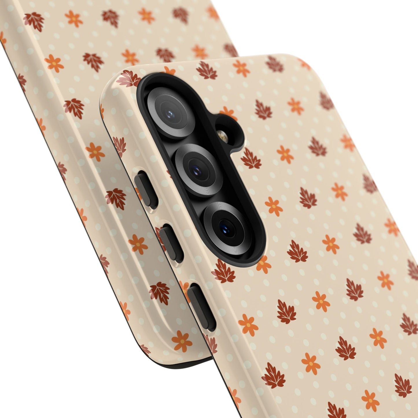 Beige Fall Floral Polka Dot Samsung Case