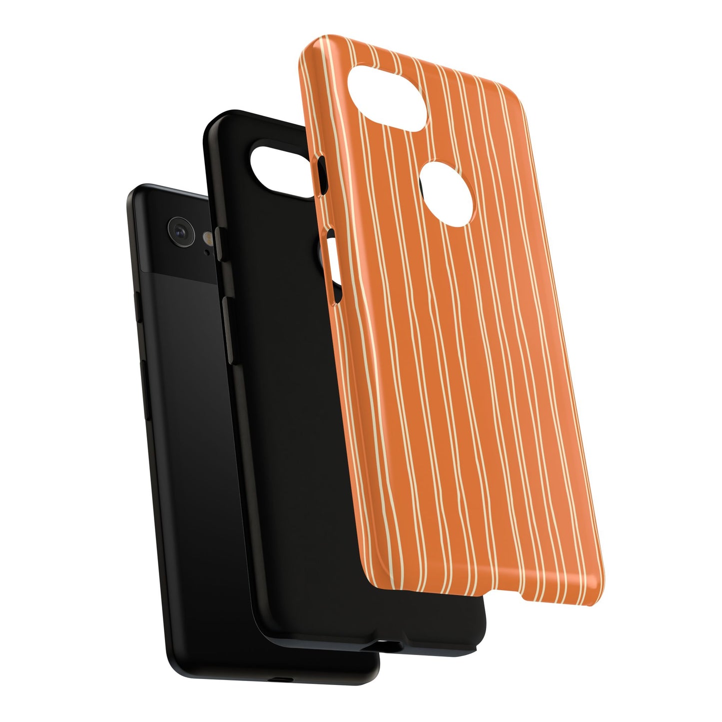 Orange Vertical Stripe Phone Google Pixel Case