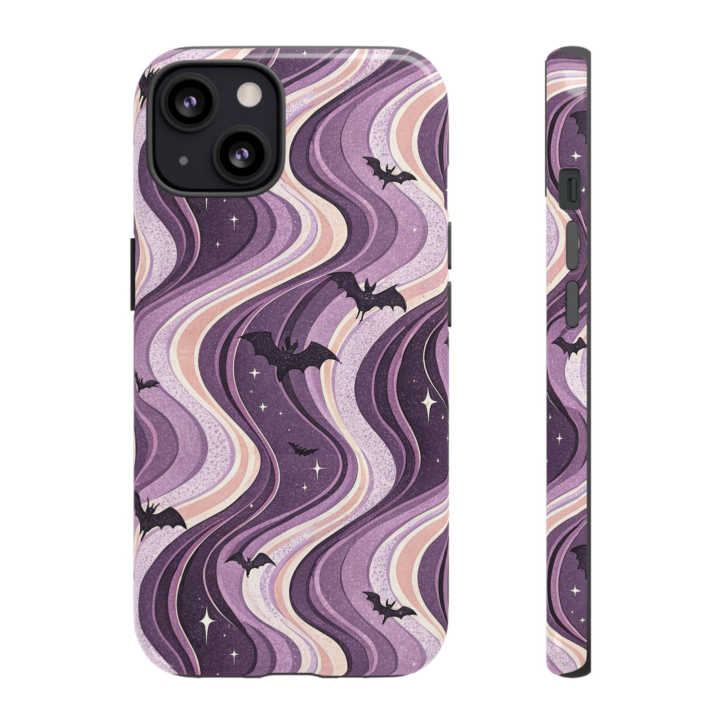 Retro Bats & Swirls iPhone Case