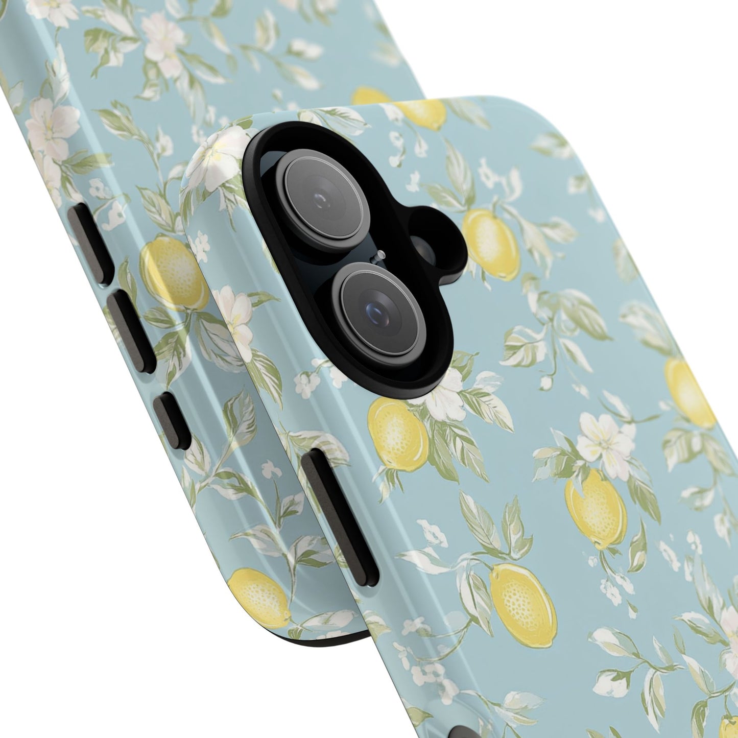 Lemon Blossom Blue iPhone Case