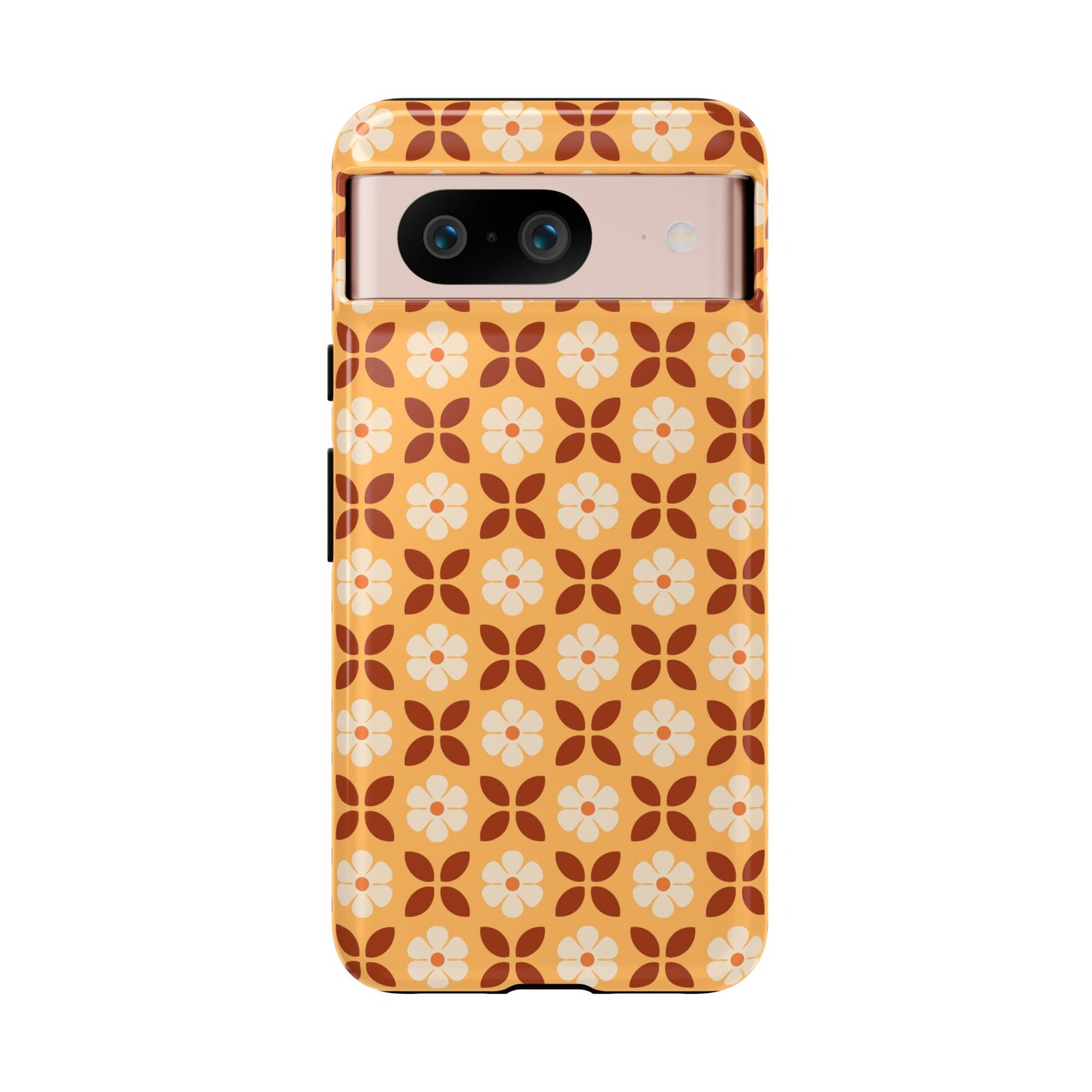 Retro Orange Flower Power Google Pixel Case