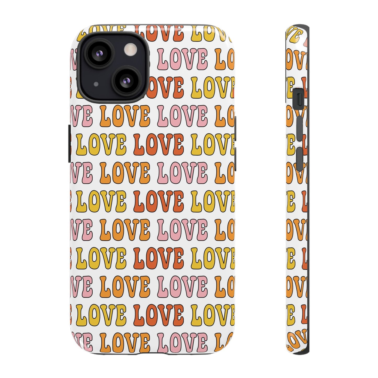 Retro LOVE Typography iPhone Case