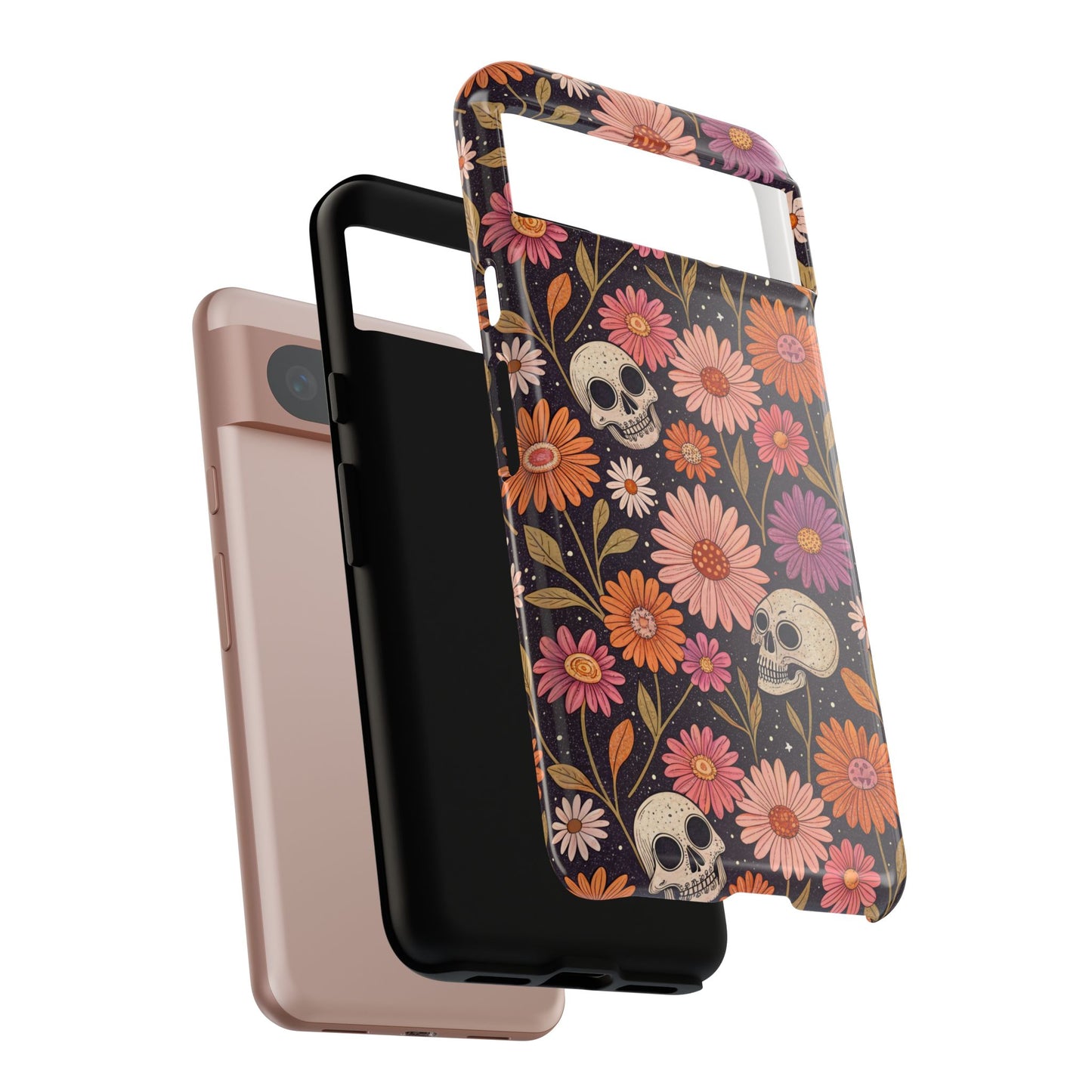 Skulls & Fall Florals Google Pixel Case