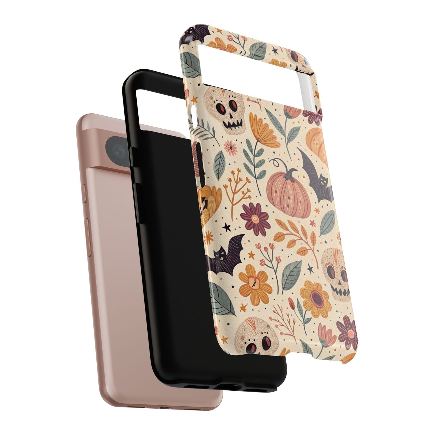 Halloween Skulls & Pumpkins Floral Google Pixel Case
