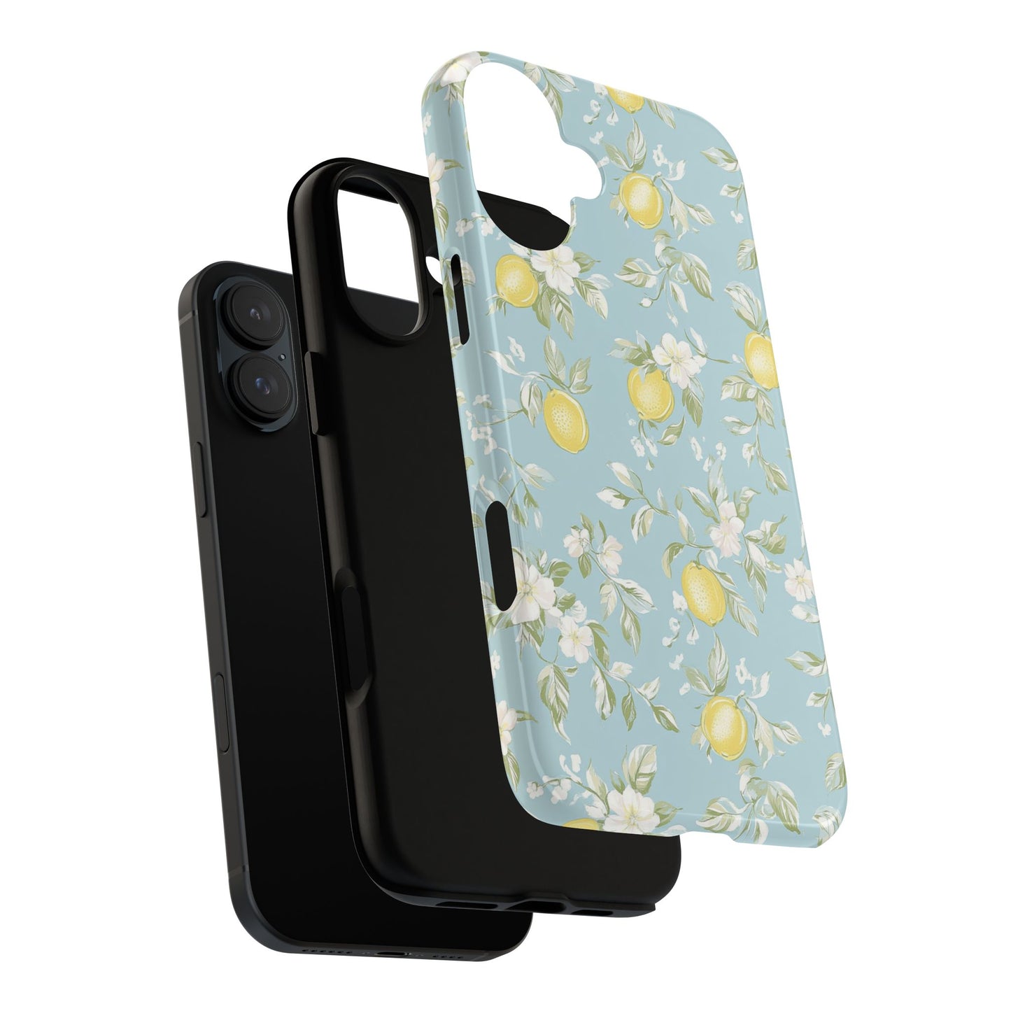 Lemon Blossom Blue iPhone Case