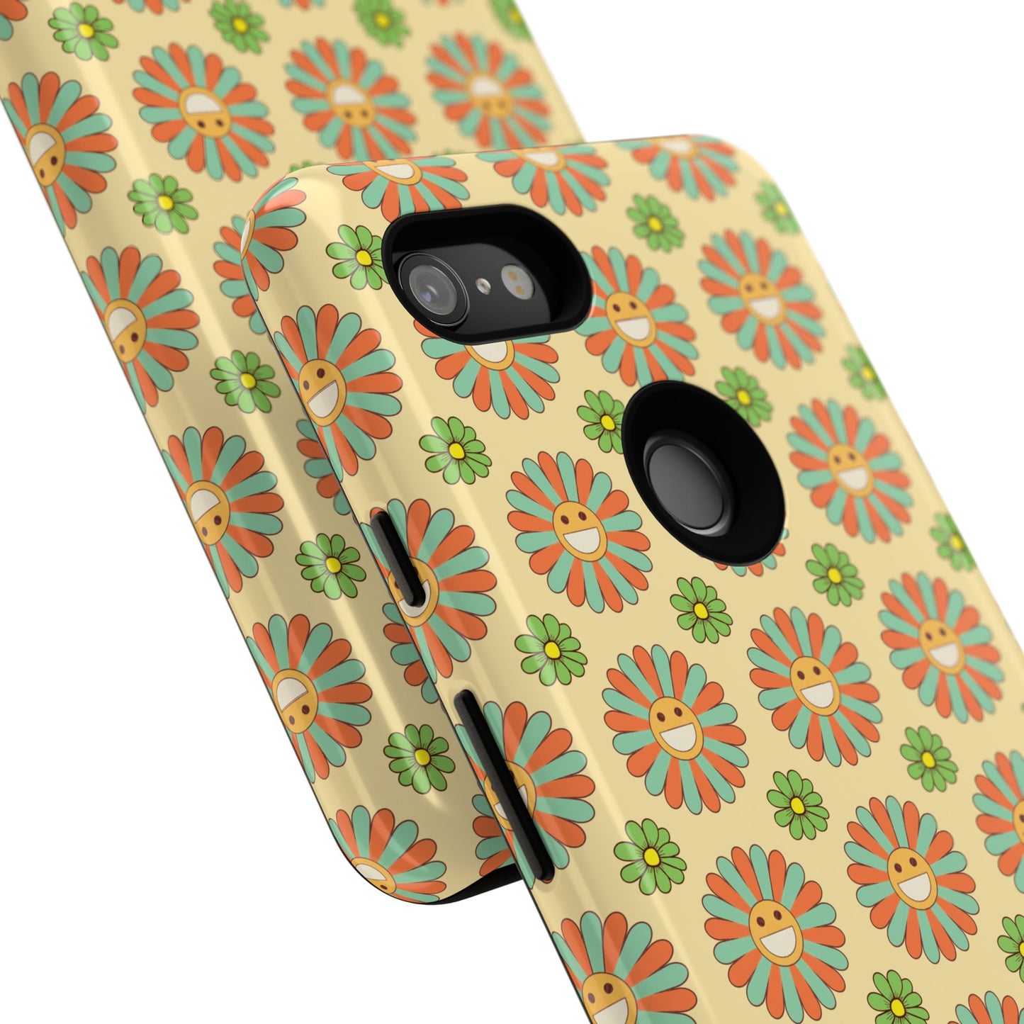 Smiley Retro Floral Google Pixel Case