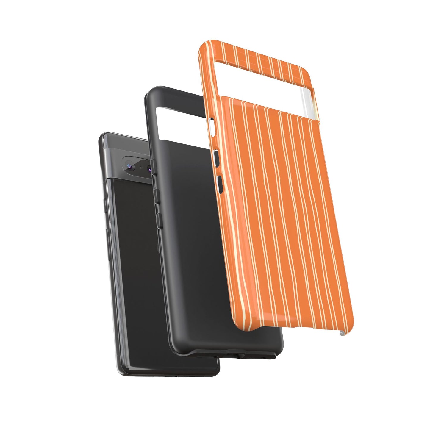 Orange Vertical Stripe Phone Google Pixel Case