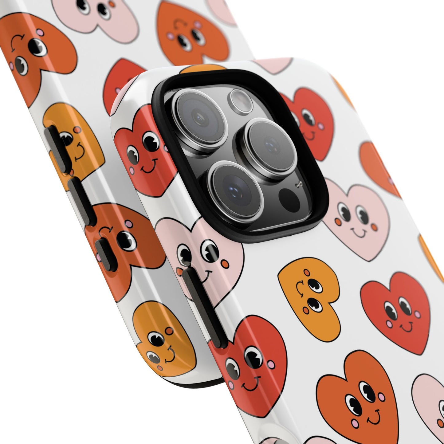 Smiley Heart Faces iPhone Case
