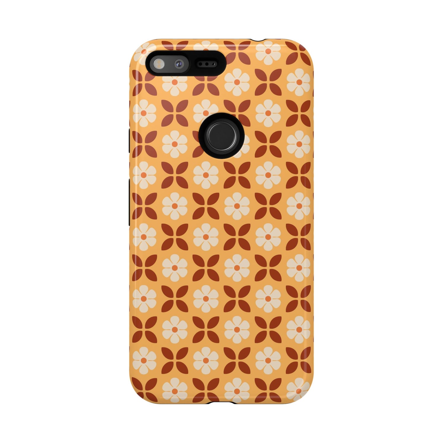 Retro Orange Flower Power Google Pixel Case