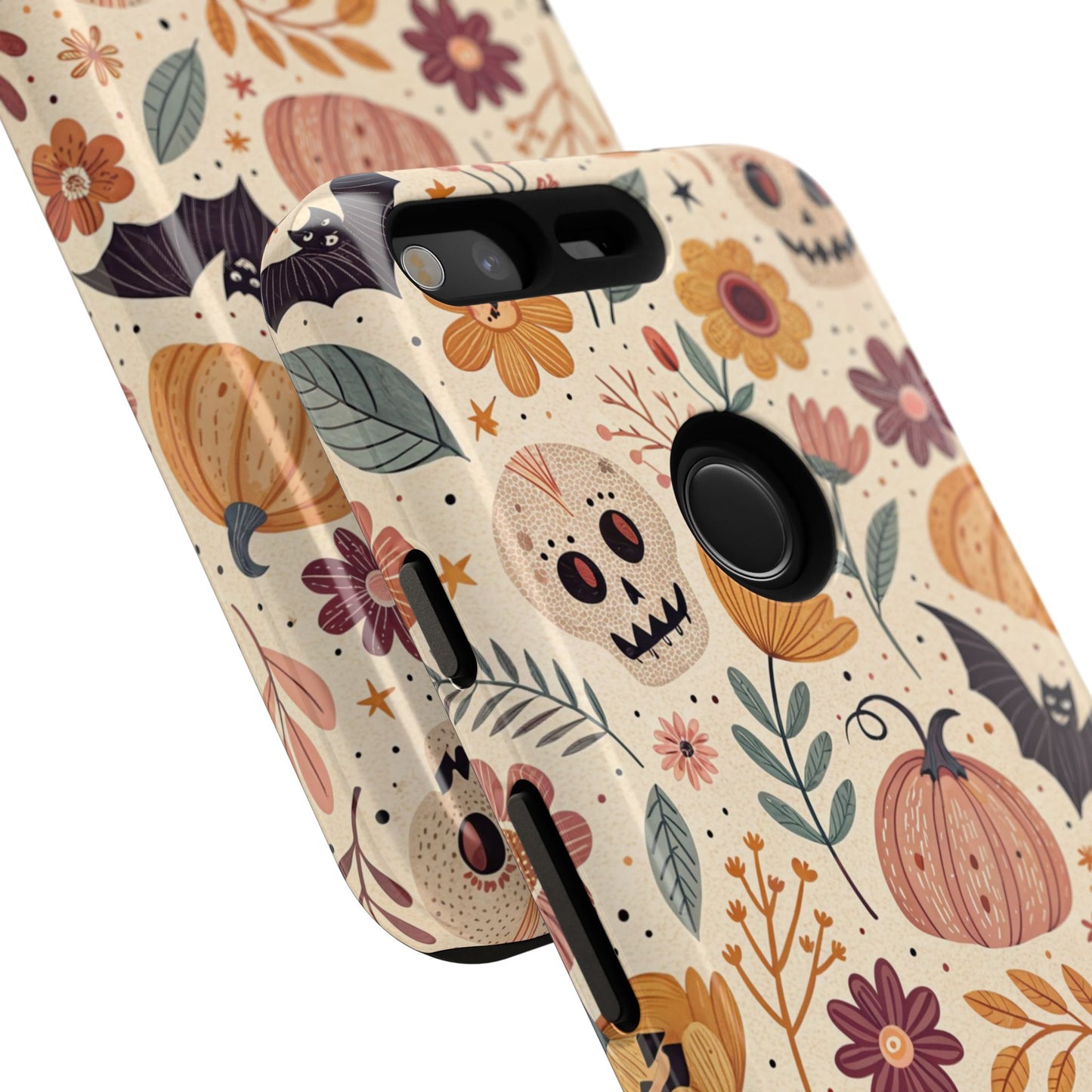 Halloween Skulls & Pumpkins Floral Google Pixel Case