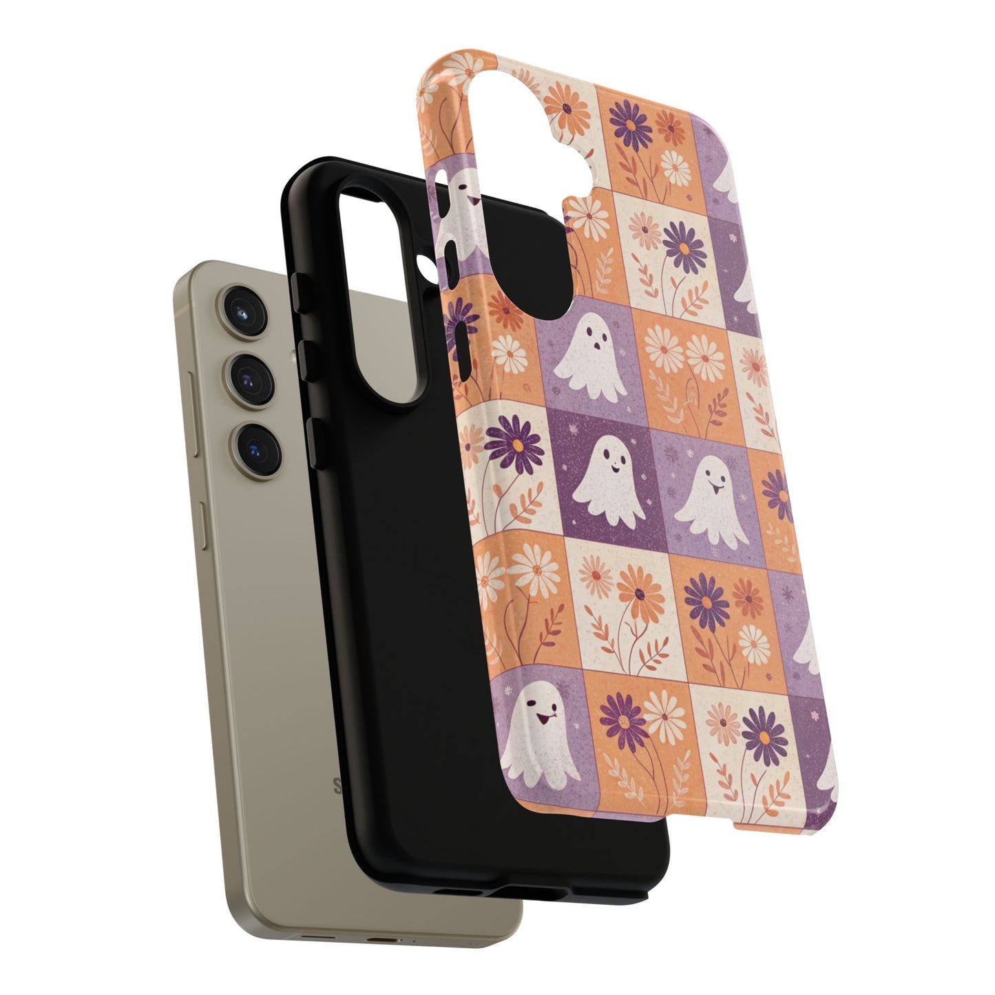 Ghost Floral Checkerboard Samsung Case