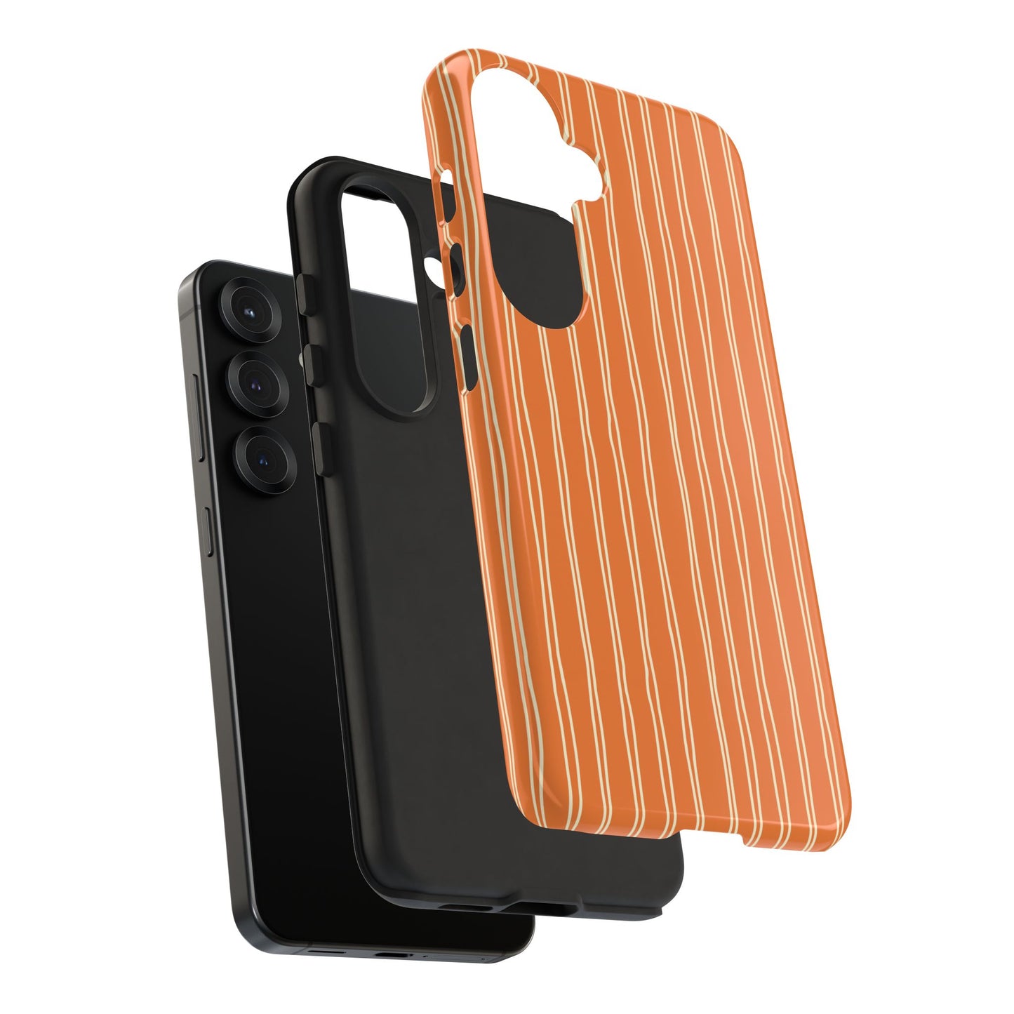 Orange Vertical Stripe Samsung Case