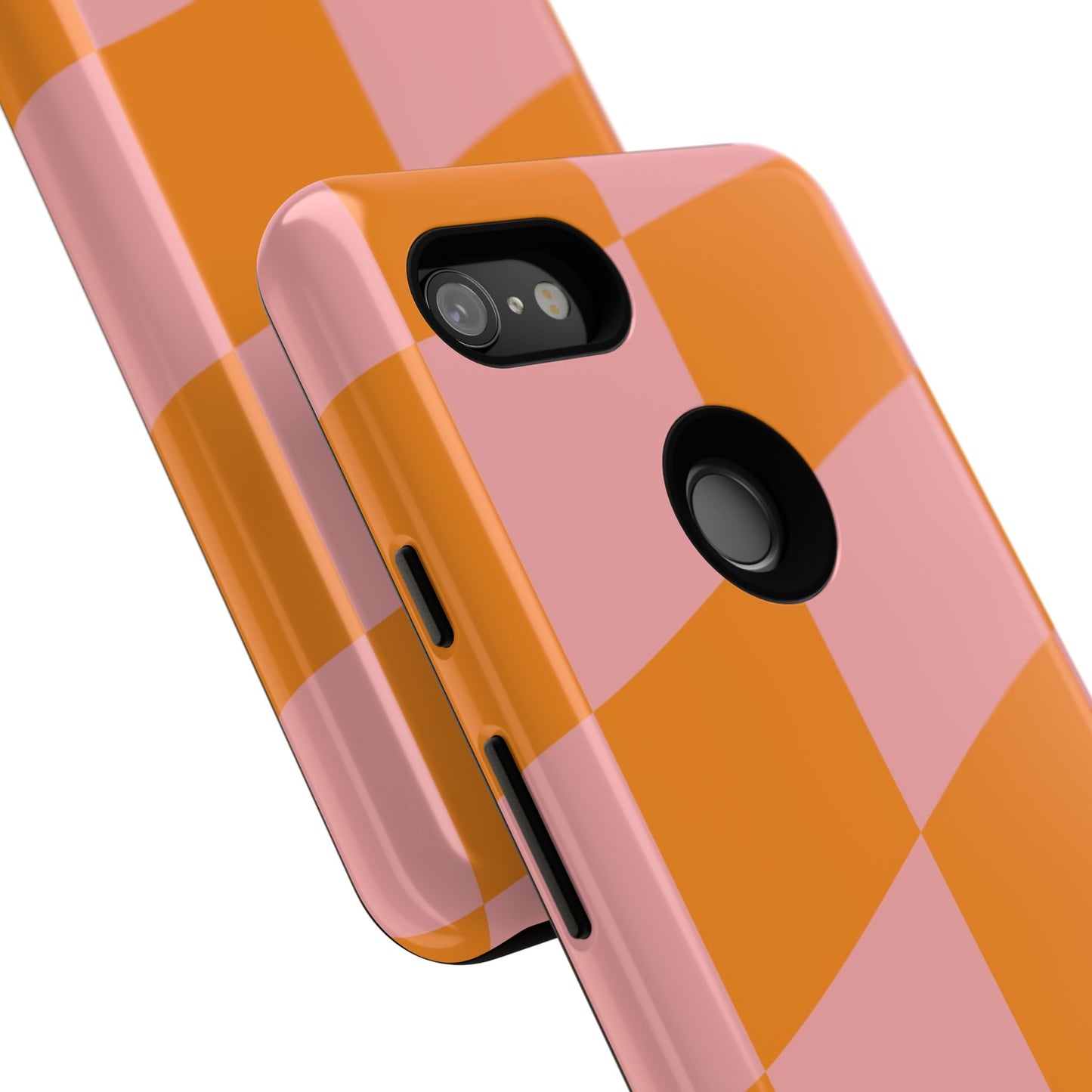 Pink & Orange Wavy Checker Google Pixel Case