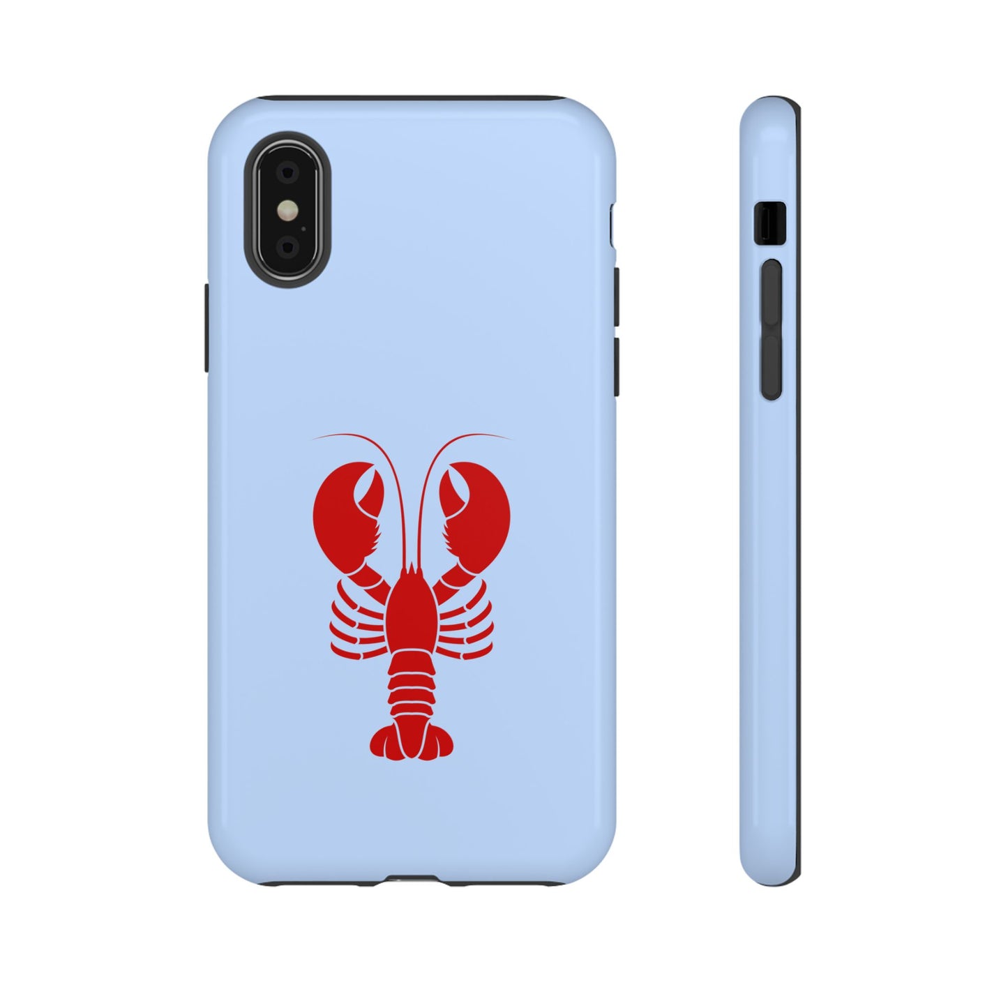 Red Lobster on Sky Blue iPhone Case