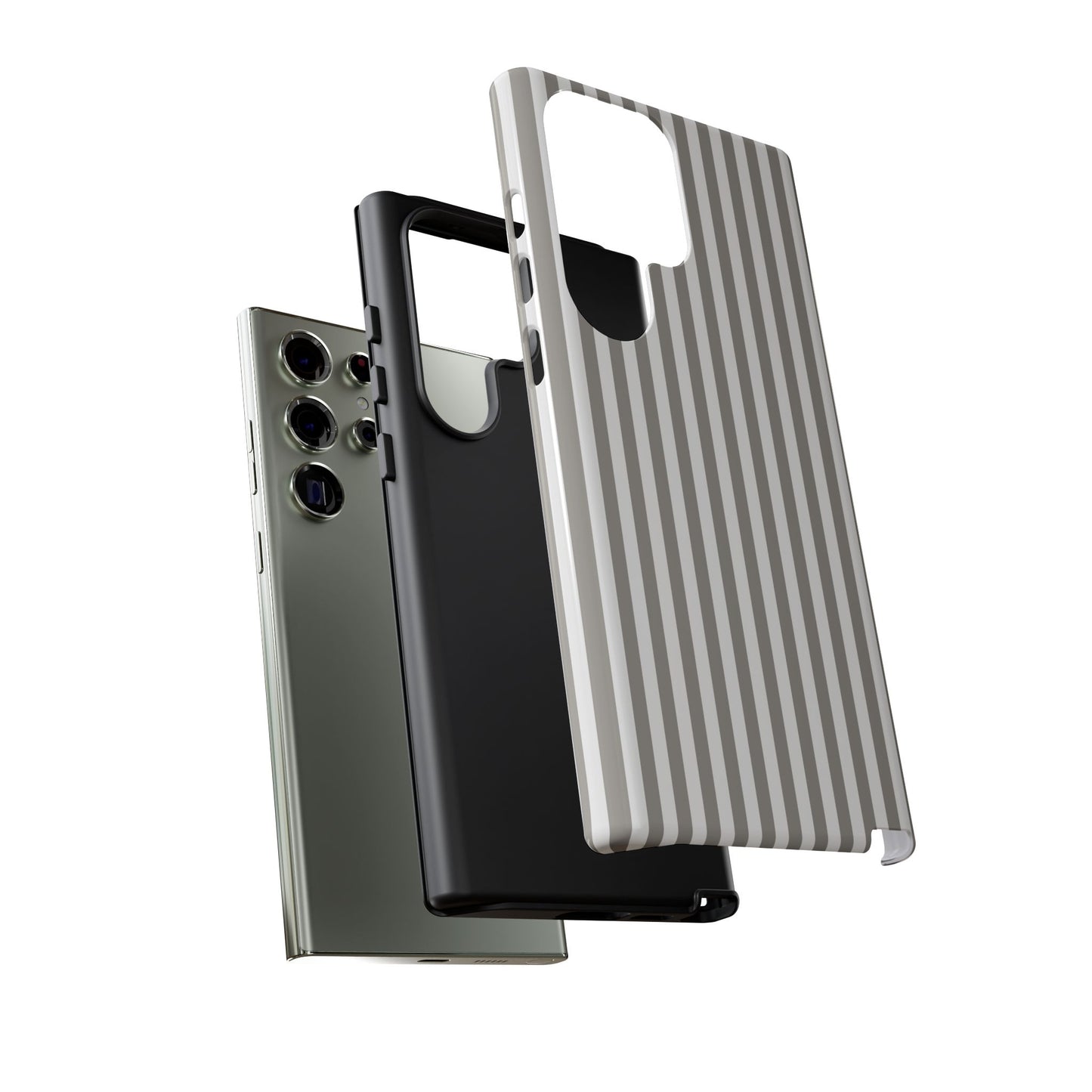 Gray & White Stripe Samsung Case