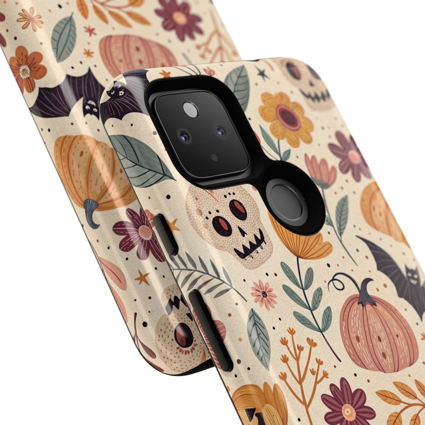 Halloween Skulls & Pumpkins Floral Google Pixel Case