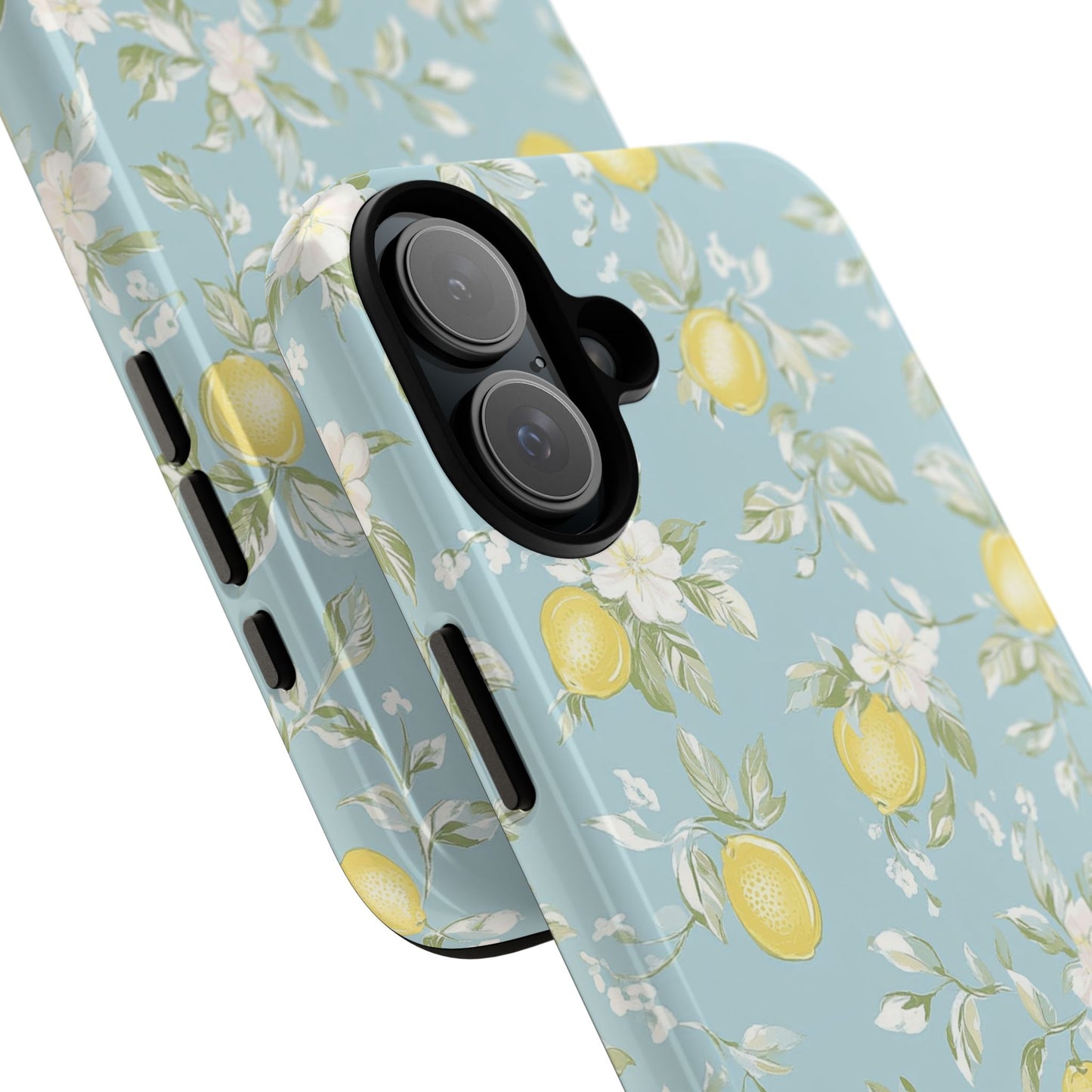 Lemon Blossom Blue iPhone Case