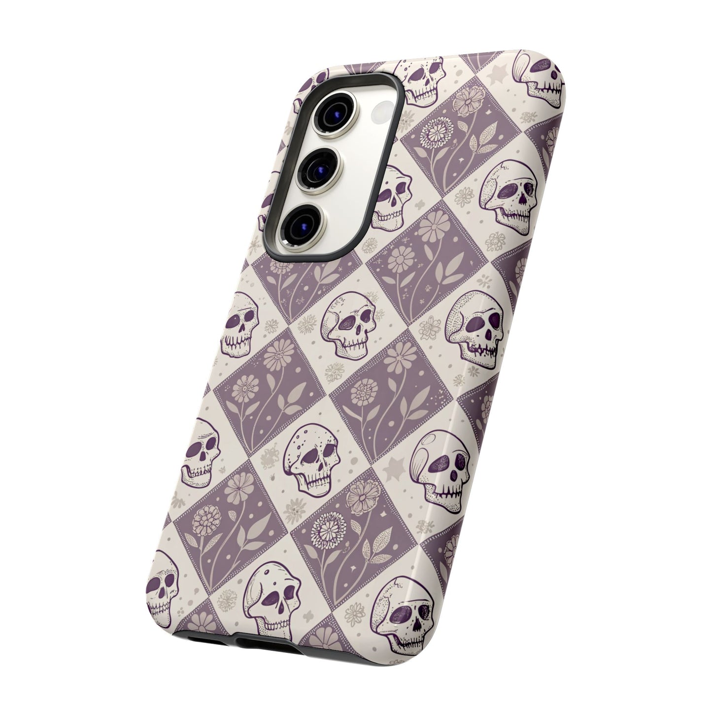 Vintage Skull & Floral Diamond Samsung Case
