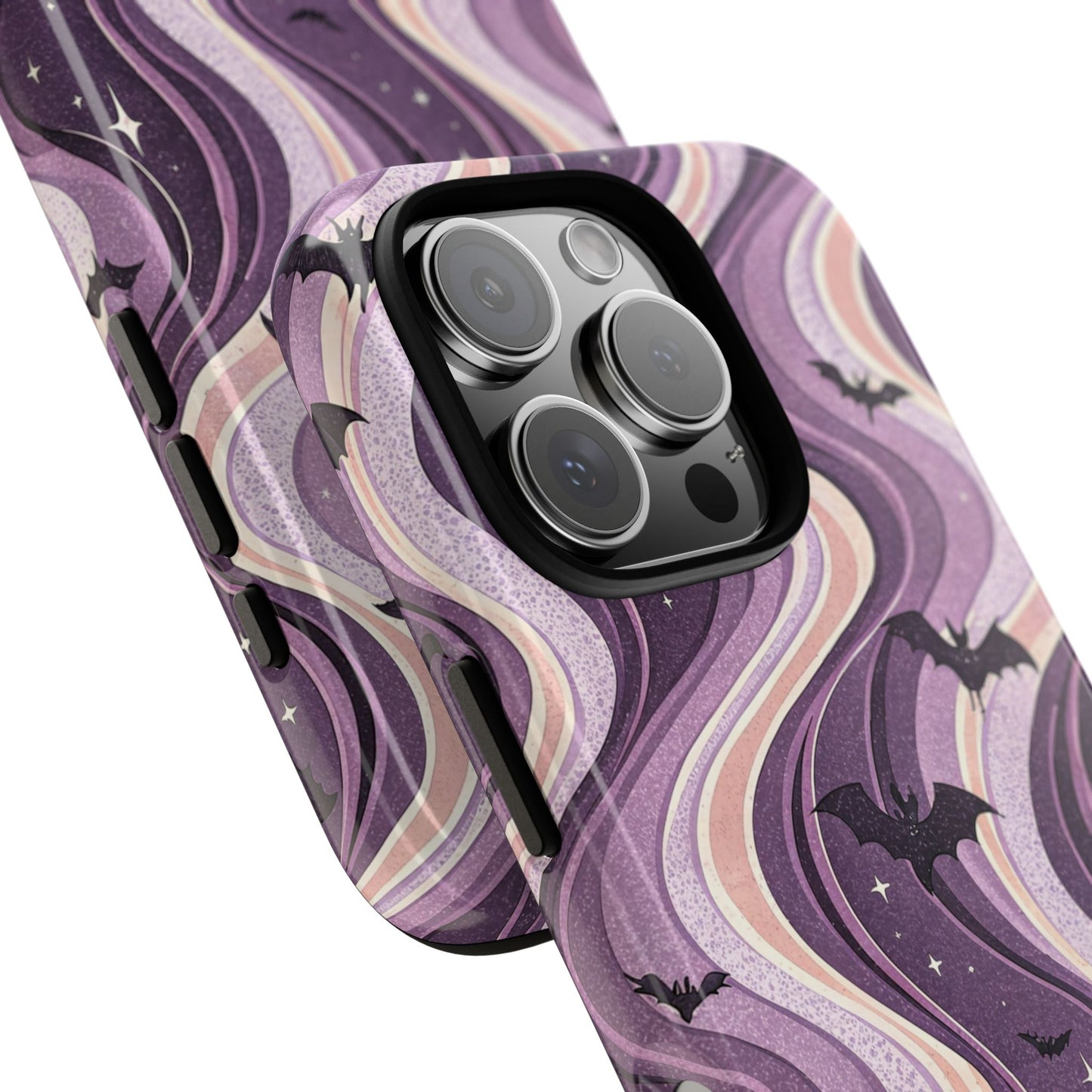 Retro Bats & Swirls iPhone Case