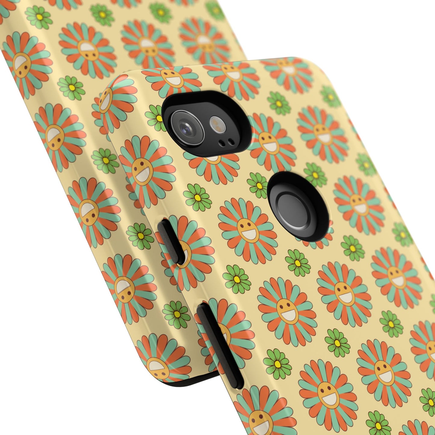 Smiley Retro Floral Google Pixel Case