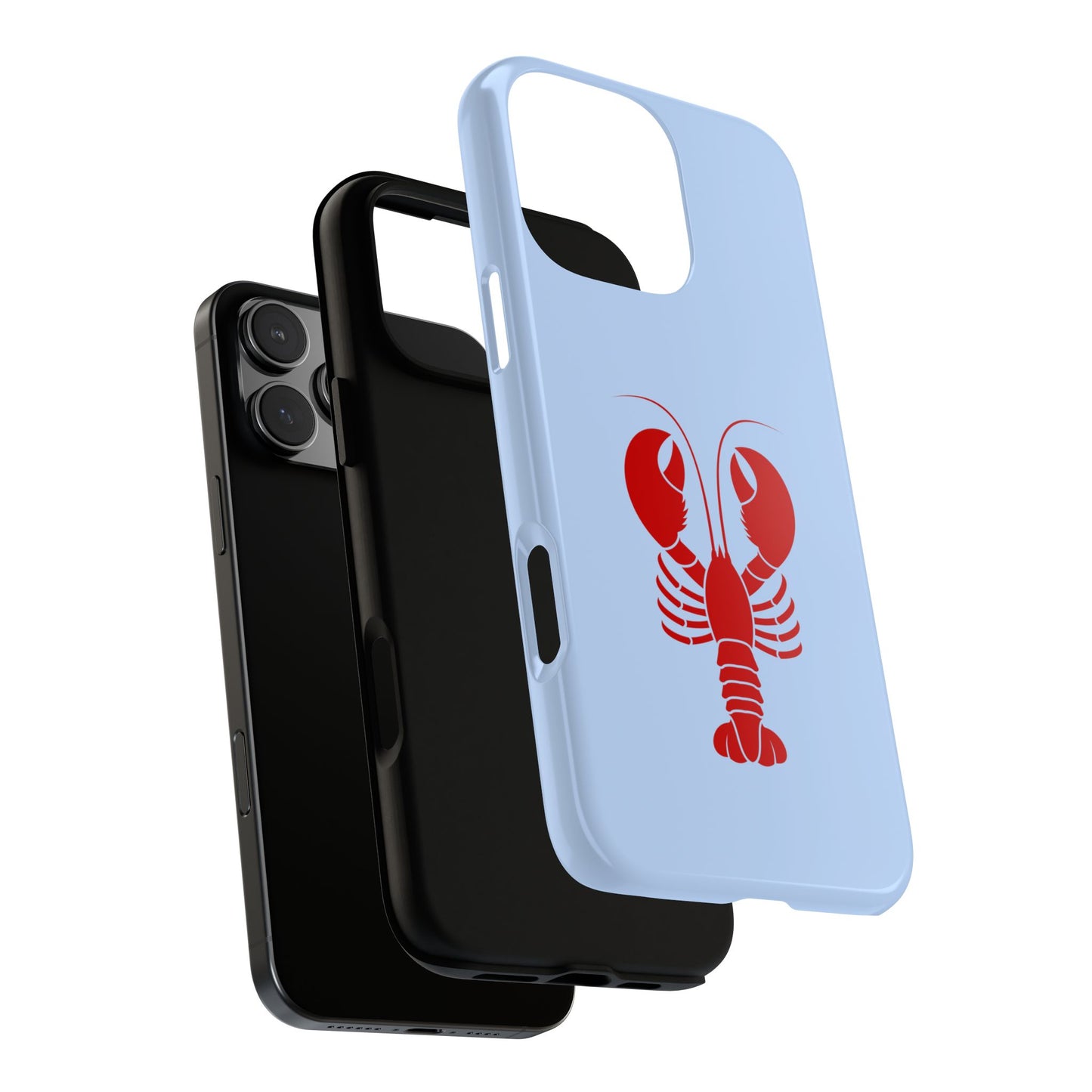 Red Lobster on Sky Blue iPhone Case