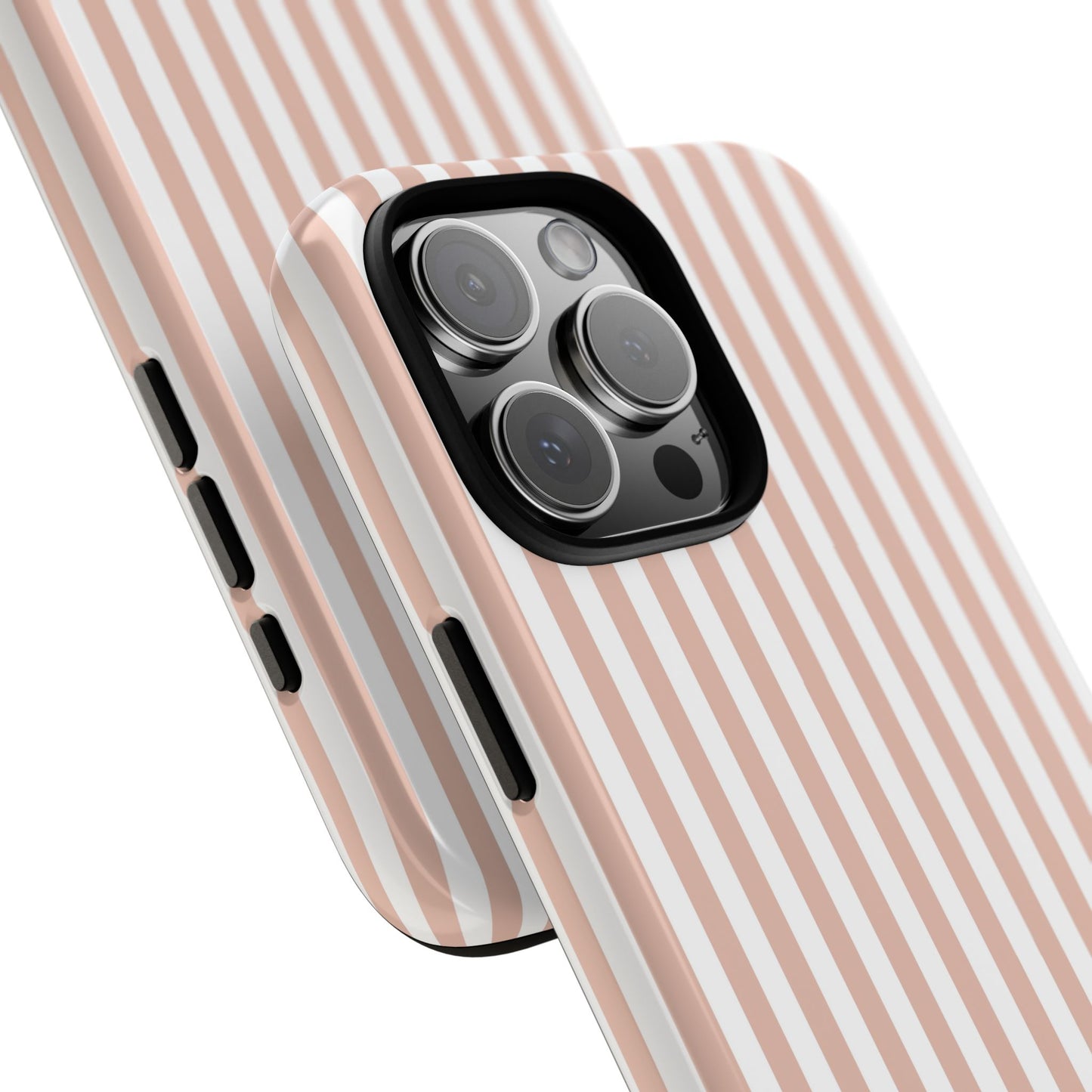 Blush & White Stripe iPhone Case