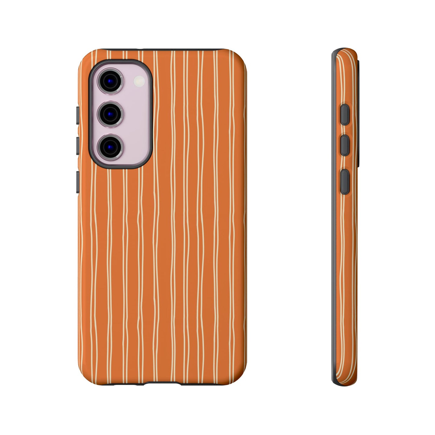 Orange Vertical Stripe Samsung Case