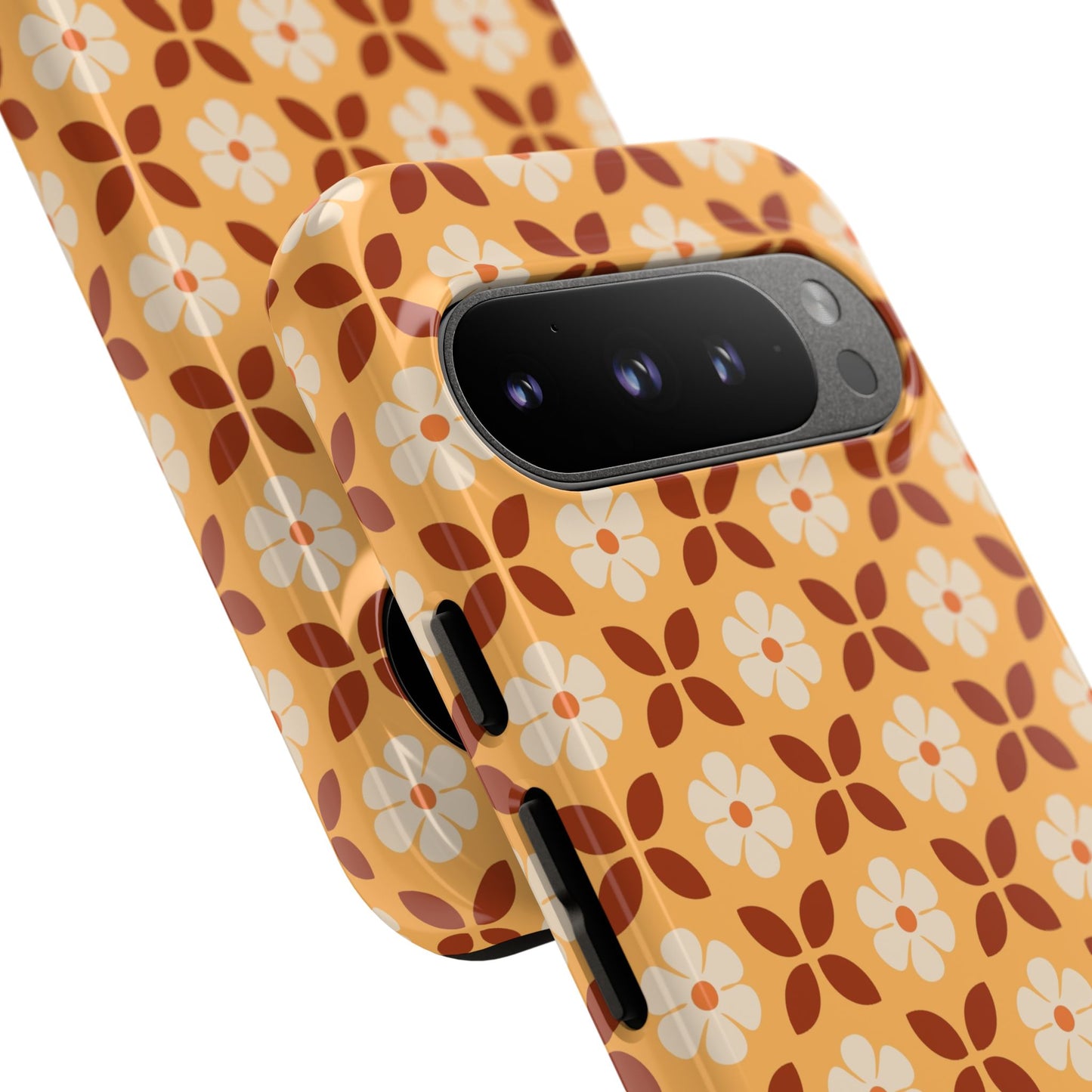 Retro Orange Flower Power Google Pixel Case