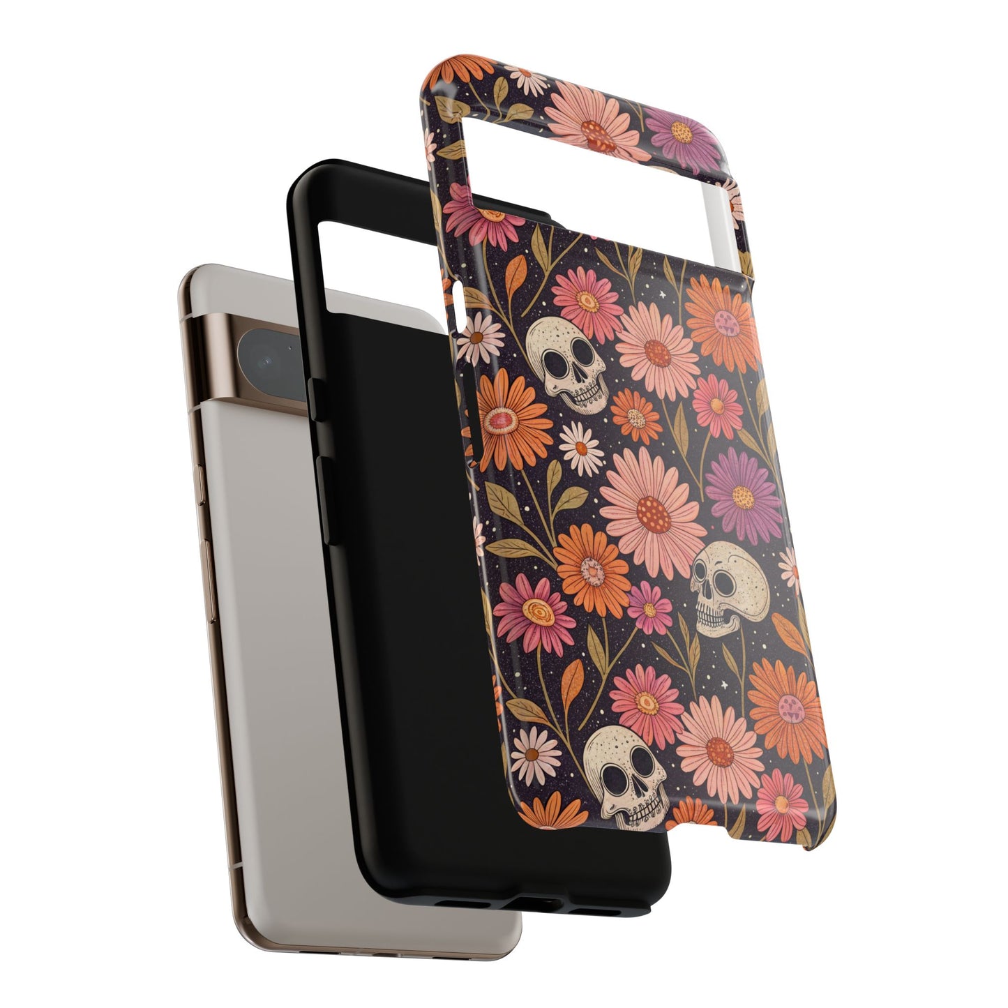 Skulls & Fall Florals Google Pixel Case