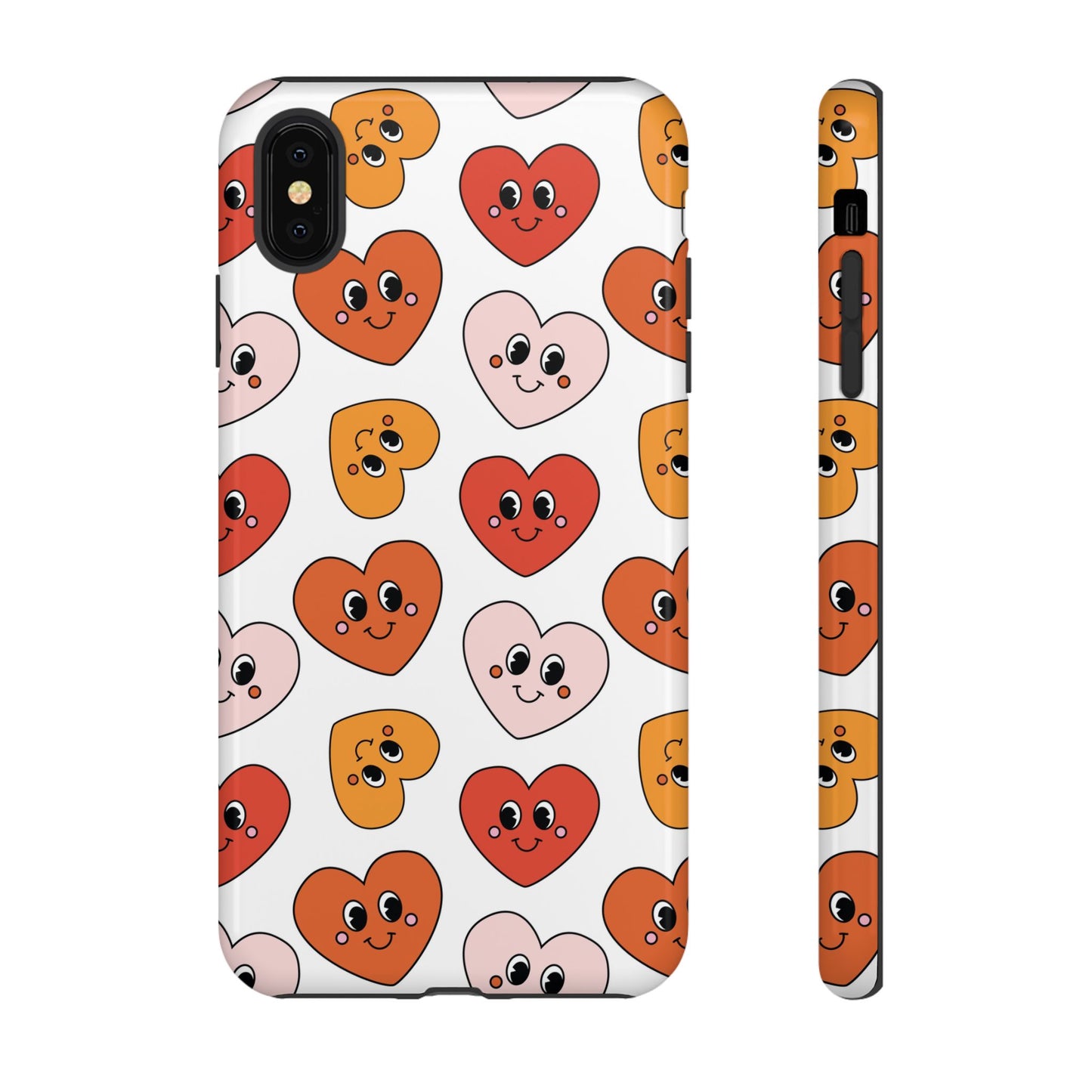 Smiley Heart Faces iPhone Case