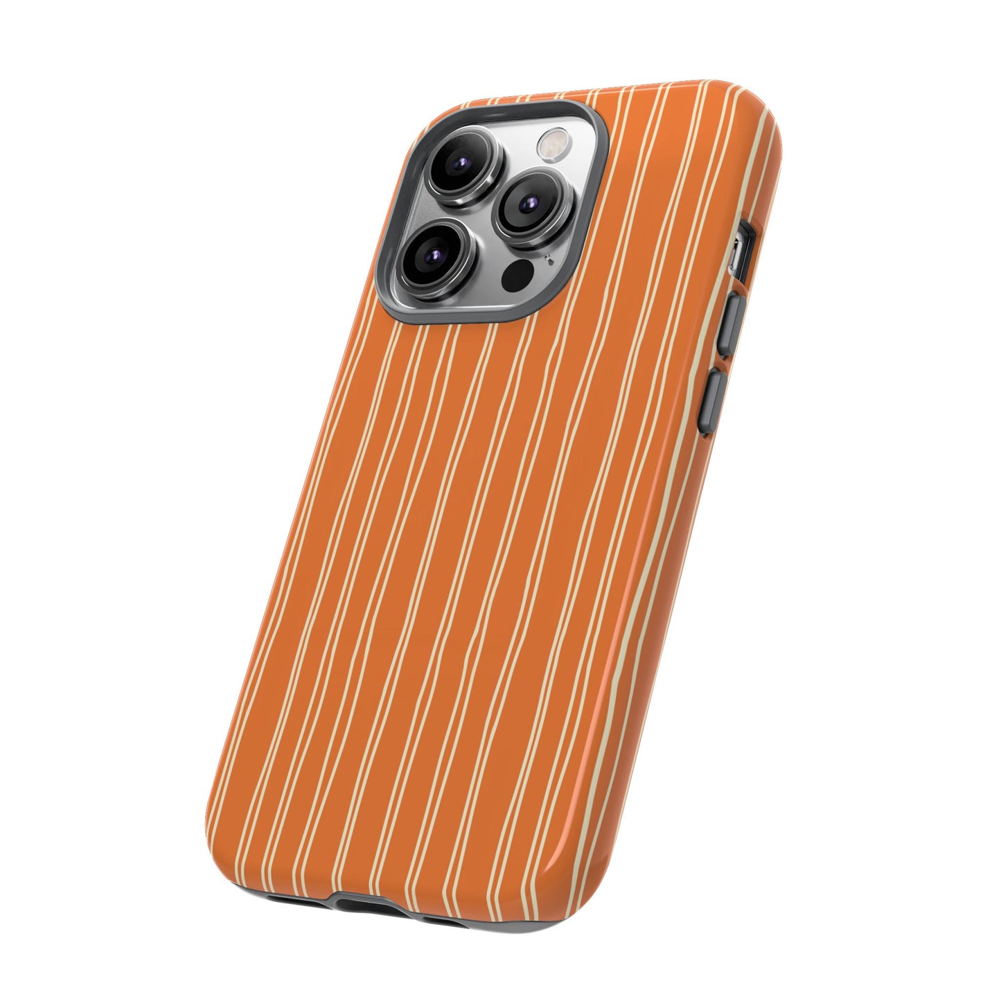 Orange Vertical Stripe iPhone Case