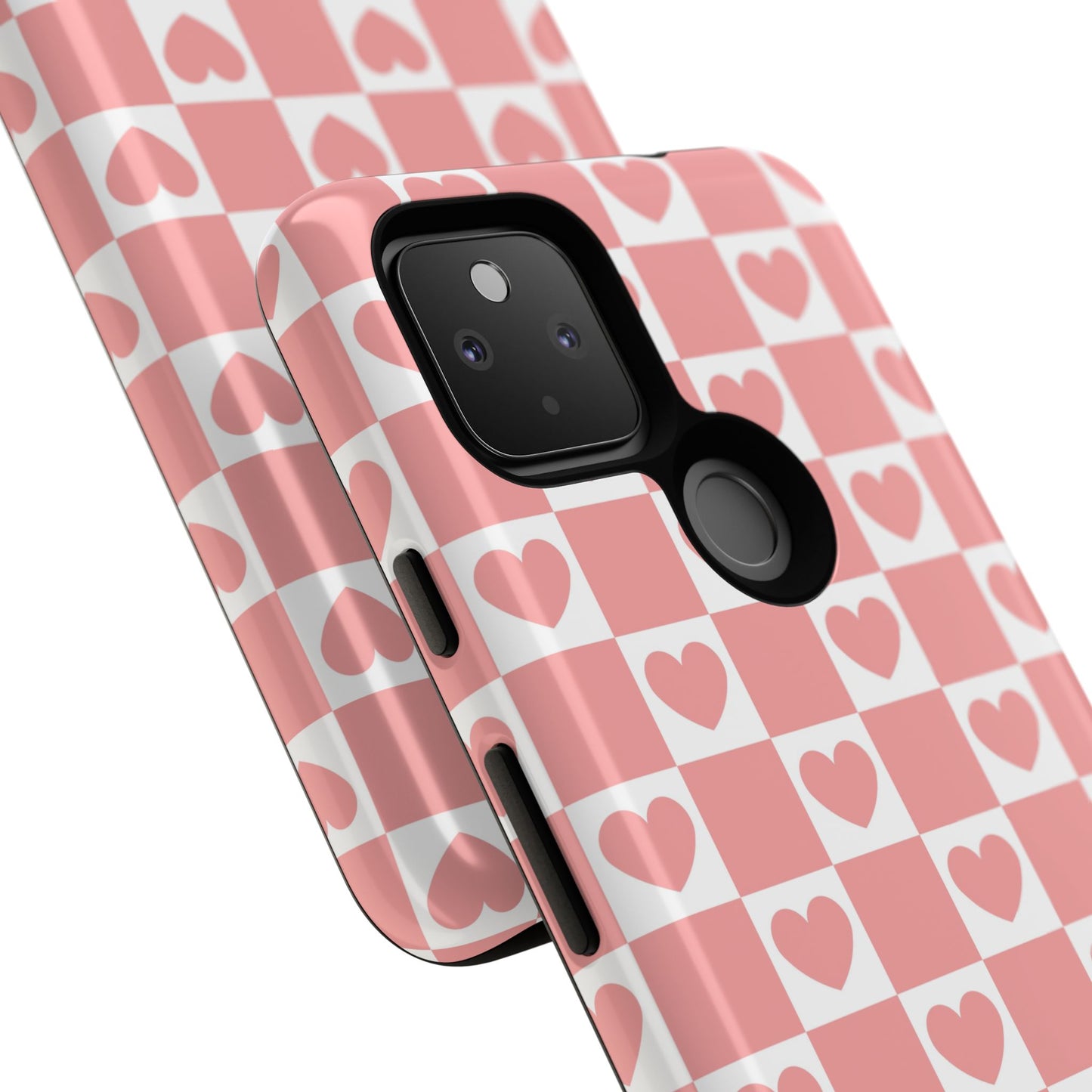 Pink Heart Checkerboard Google Pixel Case