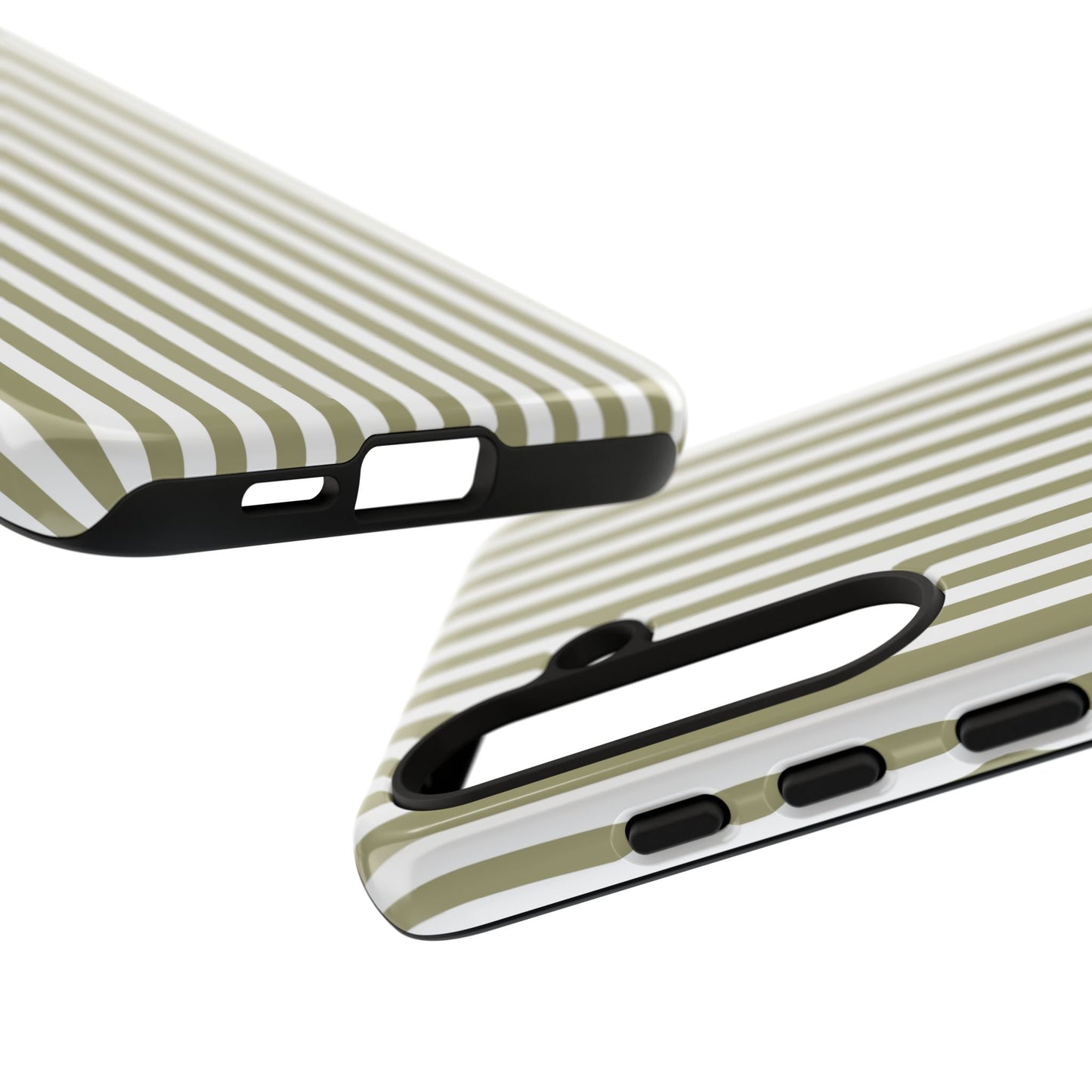 Sage & White Stripe Samsung Case