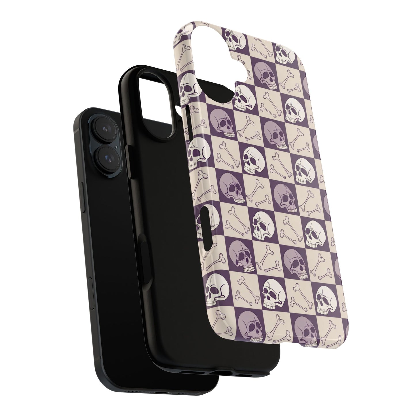 Skull & Bones Checkered iPhone Case