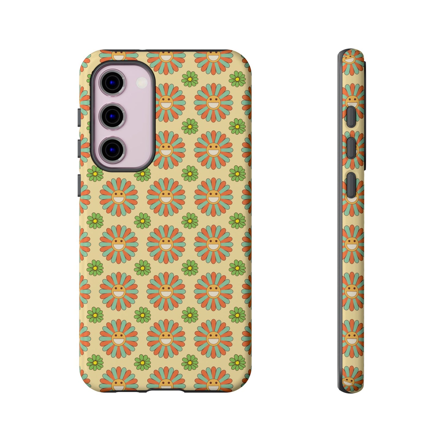 Smiley Retro Floral Samsung Case