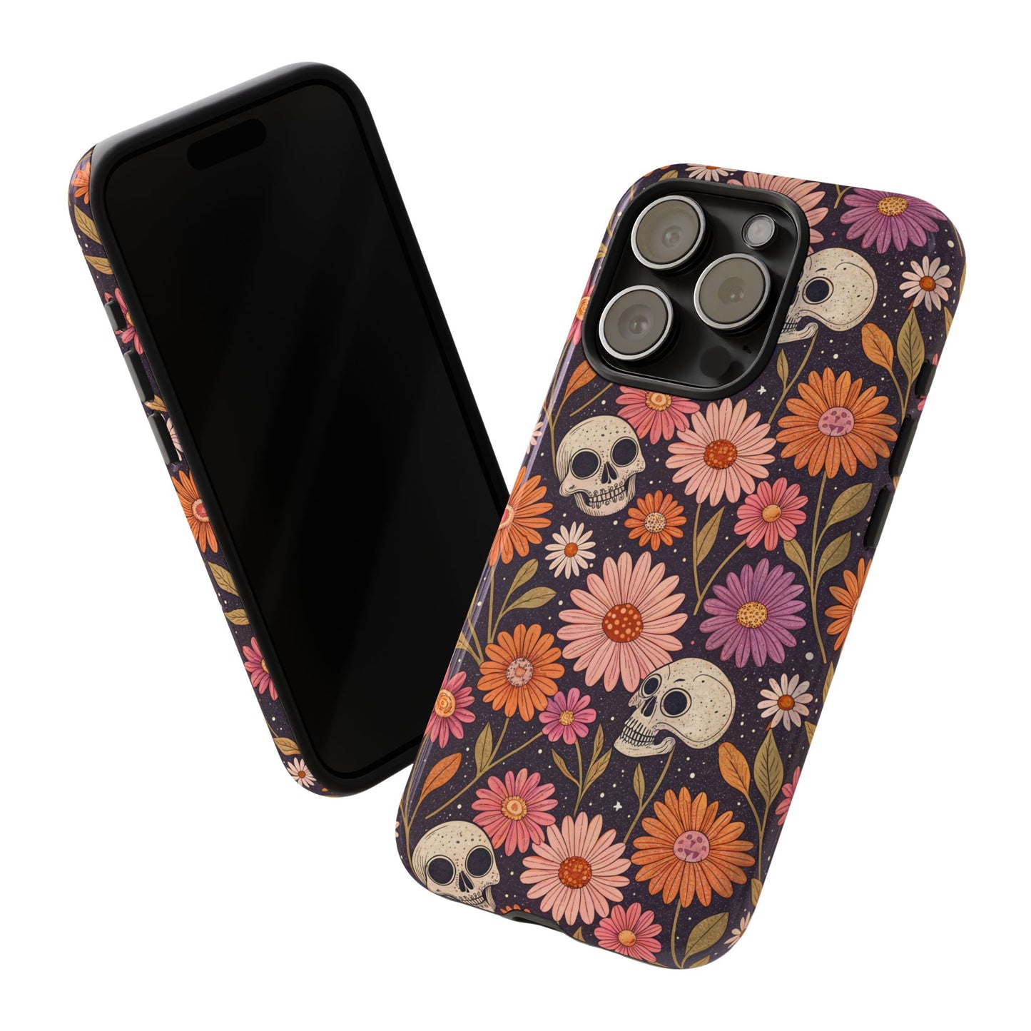 Skulls & Fall Florals iPhone Case