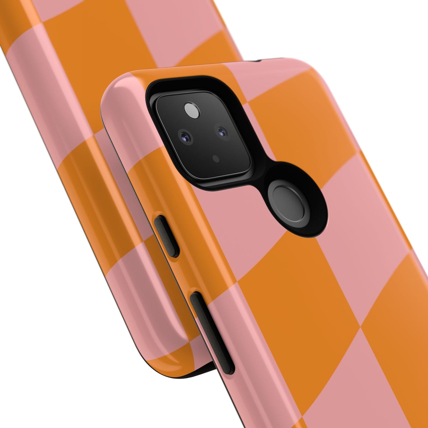 Pink & Orange Wavy Checker Google Pixel Case